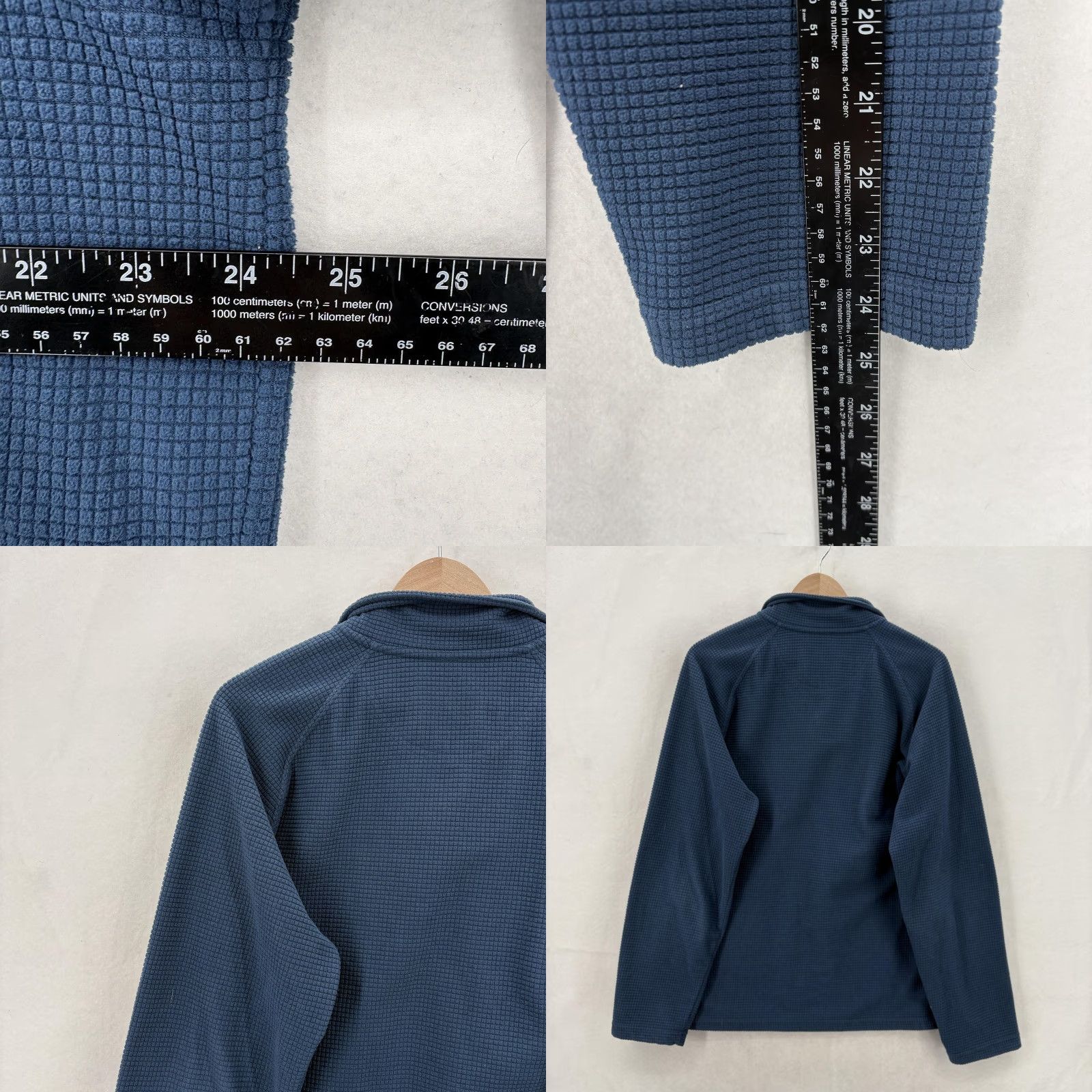 Vintage L.L. Bean Jacket 1/4 Zip Polar Fleece Pullover Mens Large Blue Outdoor Hiking Camp Shirt/Coat (adjusted to fit structure) Size US L / EU 52-54 / 3 - 8 Thumbnail