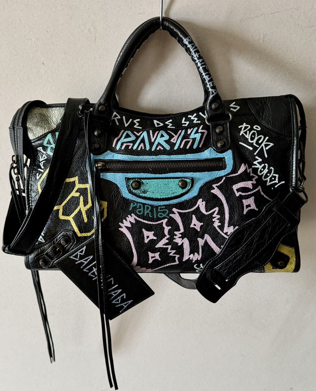 Balenciaga Balenciaga - Demna - 2017 Classic City Graffiti Lambskin Bag Size ONE SIZE - 2 Thumbnail