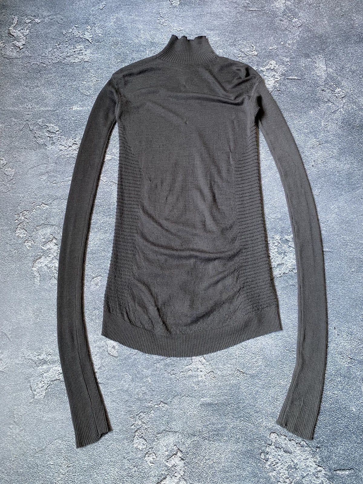 Rick Owens Rick Owens Gleam A/W 10 Cashmere Ribbed Long Sleeve Dress Size S / US 4 / IT 40 - 1 Thumbnail