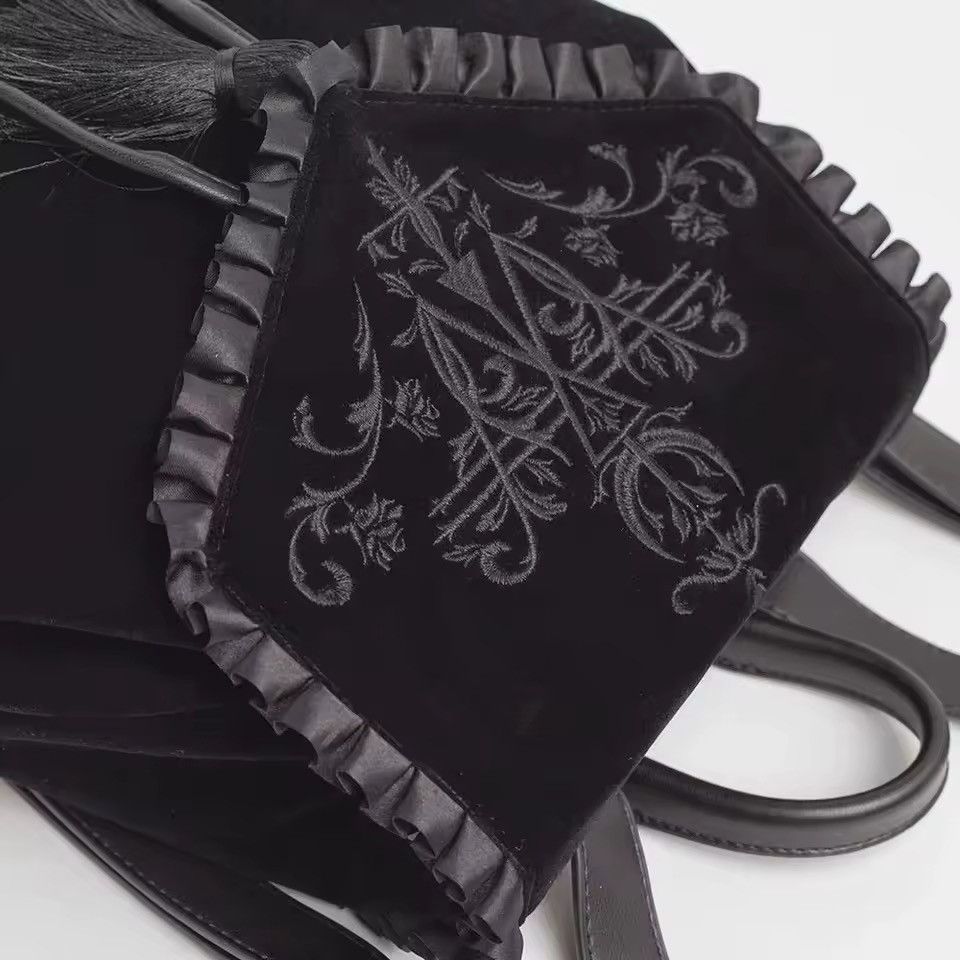Other Handmade Gothic Witch Harajuku Velvet Backpack Size ONE SIZE - 3 Thumbnail