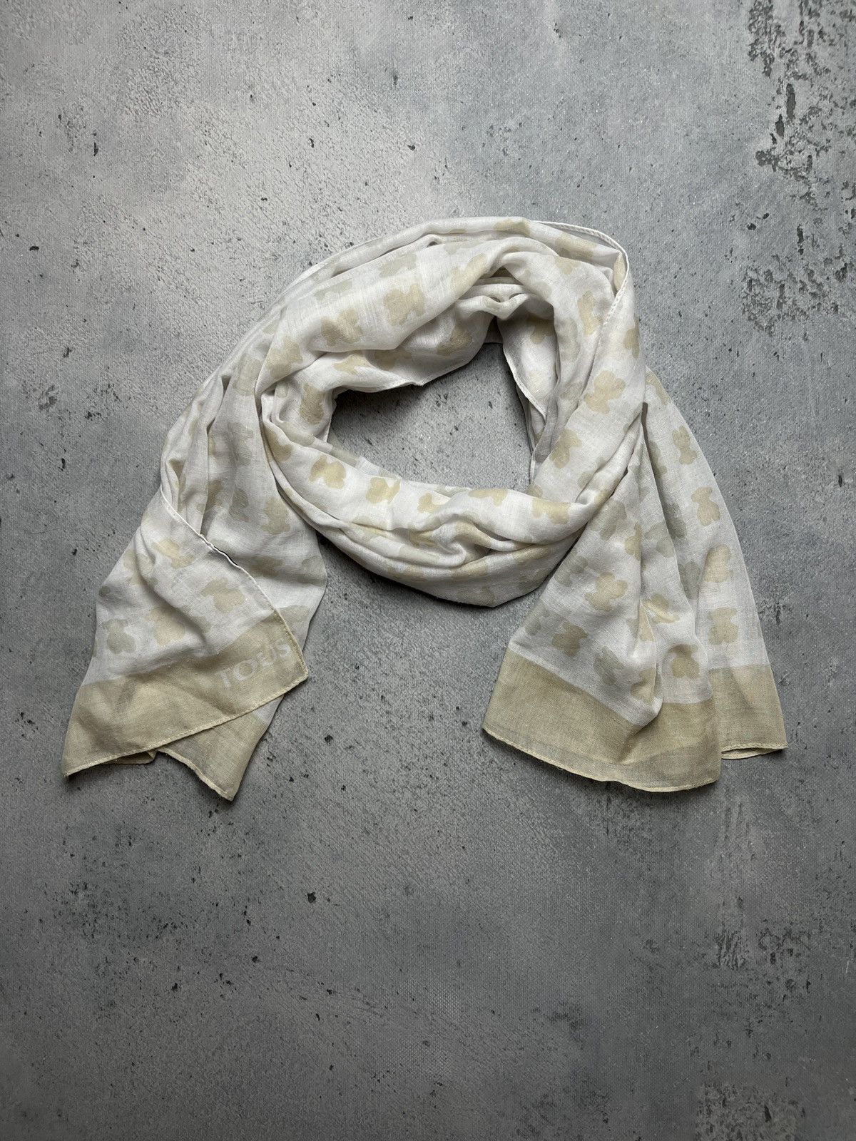 TOUS 🐻 Tous Monogram Bears Logo Scarf y2k Lux Size ONE SIZE - 9 Thumbnail