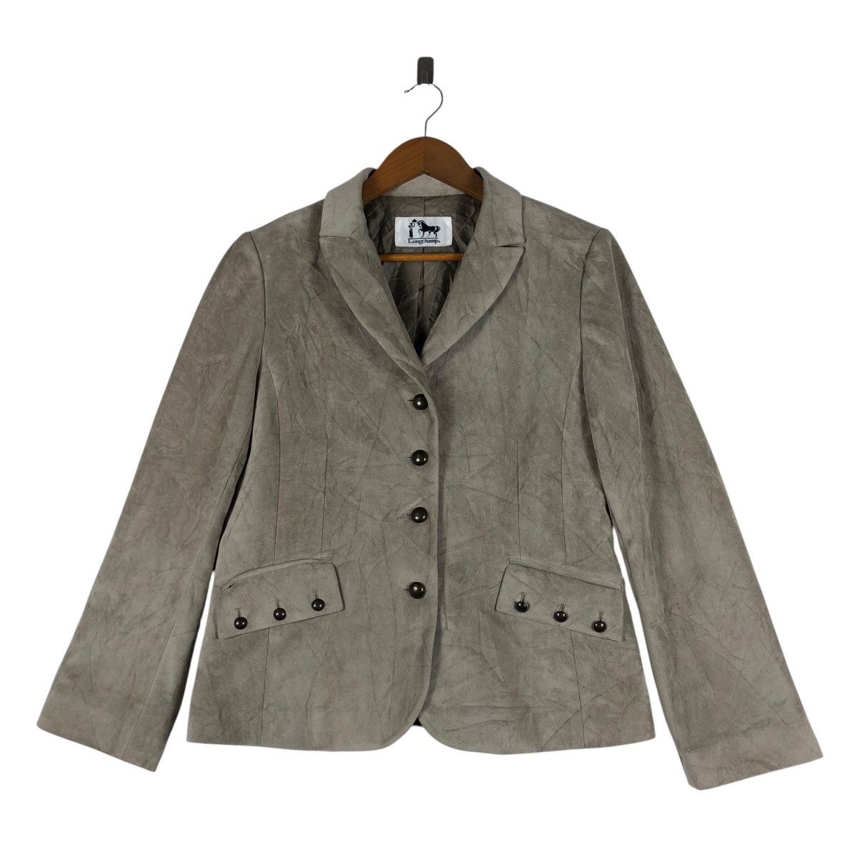 Longchamp LONGCHAMP Suede Blazer Jacket Size US L / EU 52-54 / 3 - 1 Thumbnail