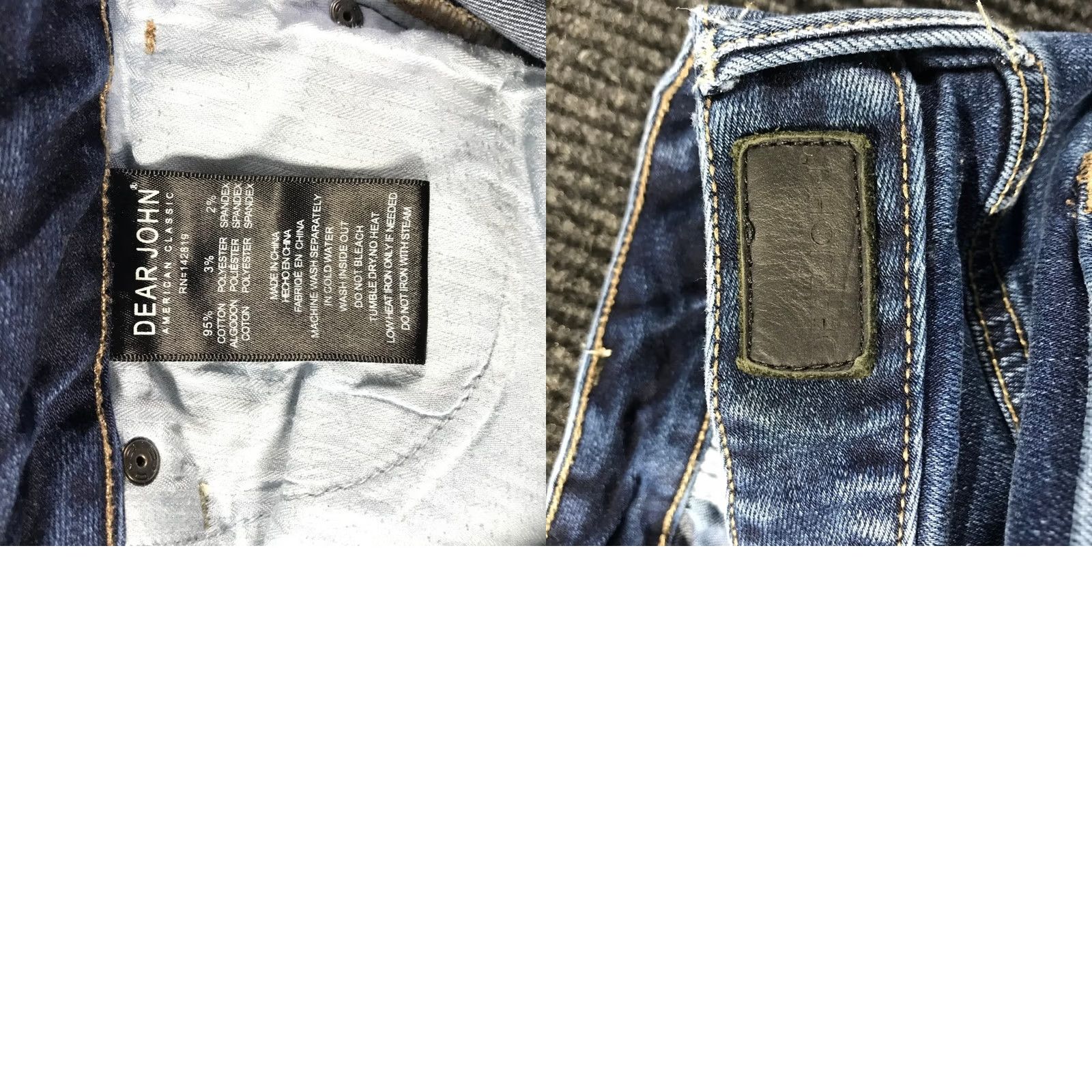 Vintage Dear John American Classic Jeans Blue Medium Wash Sz 27 Distressed Straight Leg 5-Pocket Womens Size 27 Size 27" / US 4 / IT 40 - 8 Thumbnail