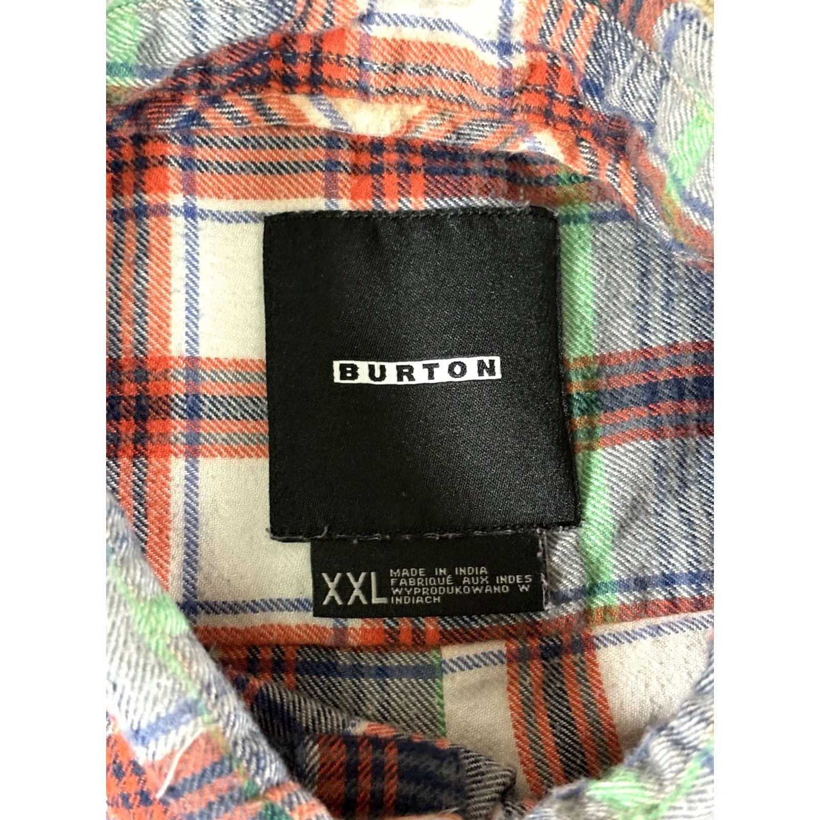 Burton Burton Shirt Men XXL Long Sleeve Button-Up Plaid 100% Cotton Multicolor Regular Pocket Autumn Winter Spring casual Size US XXL / EU 58 / 5 - 3 Thumbnail