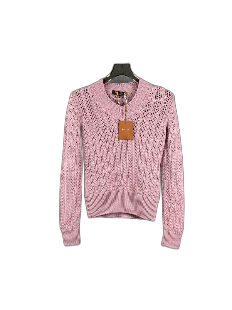 Loro Piana Loro Piana Pink Knit Sweater - dmc Size M / US 6-8 / IT 42-44 - 1 Thumbnail