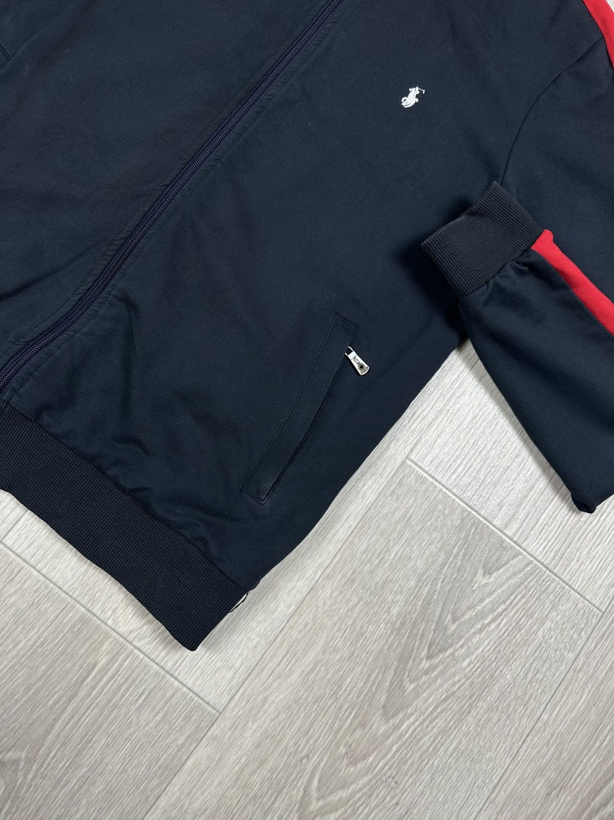 Polo Ralph Lauren × Vintage Polo Ralph Lauren Zip Track Top Hoodie Distressed Size L Size US L / EU 52-54 / 3 - 6 Thumbnail