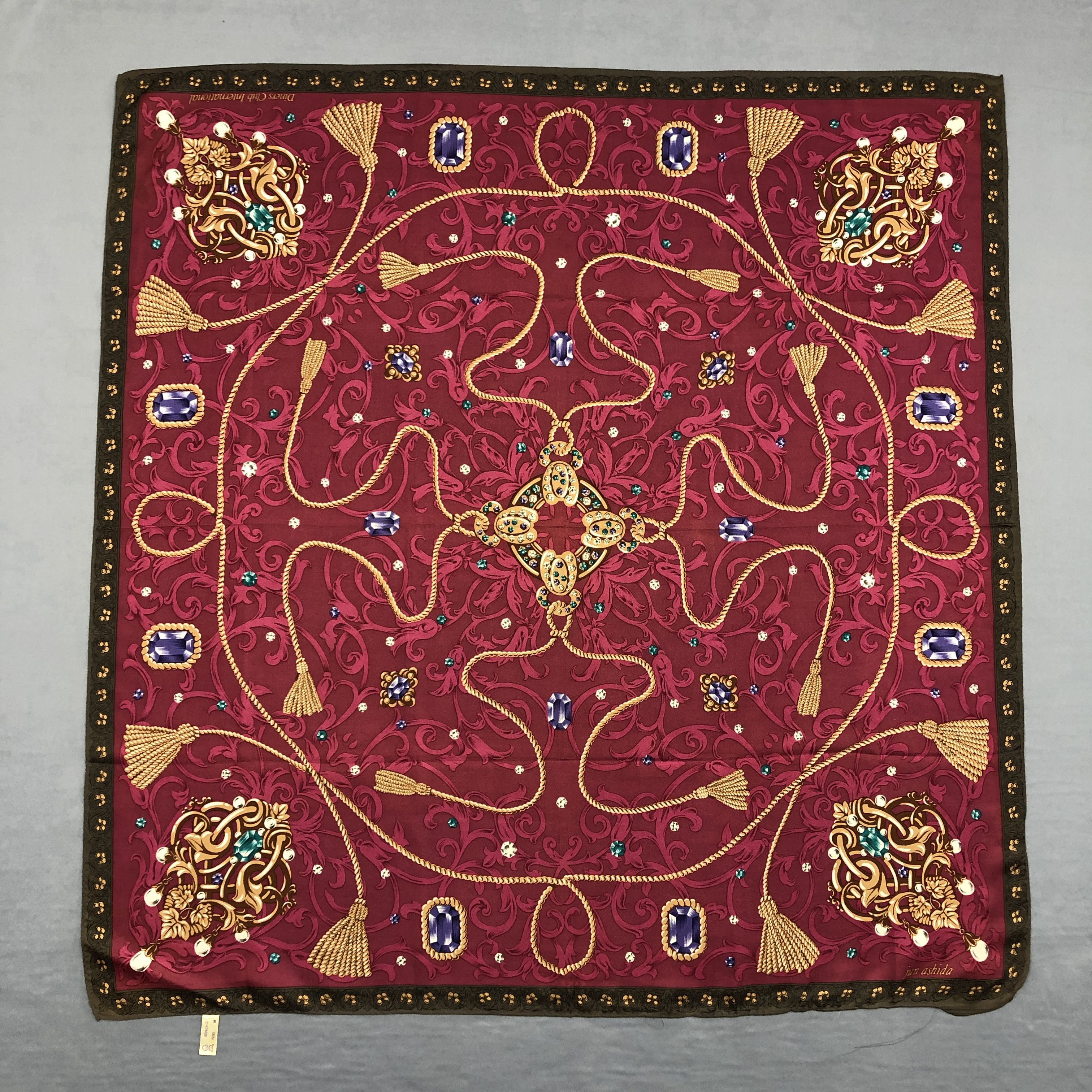 Japanese Brand × Vintage Vintage Jun Ashida SILK Scarf Twill Stole Wraps Scarves Size ONE SIZE - 3 Thumbnail