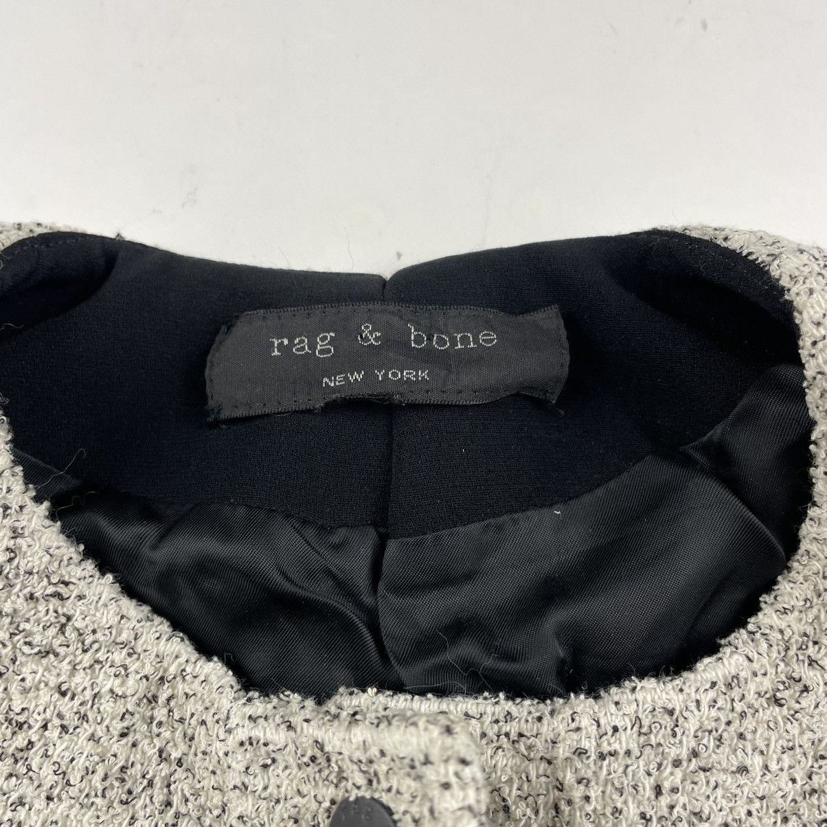 Rag & Bone Rag And Bone Cannon White Long Sleeve Snap Terry Jacket Size M / US 6-8 / IT 42-44 - 4 Thumbnail