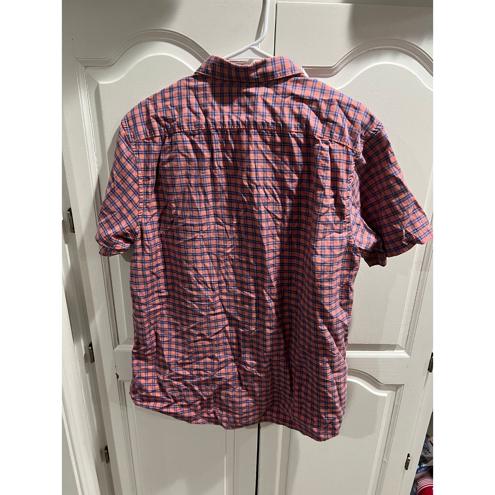 RVCA RVCA Slim Fit Short Sleeve Button Shirt XL Plaid Pink Blue Size US XL / EU 56 / 4 - 4 Thumbnail