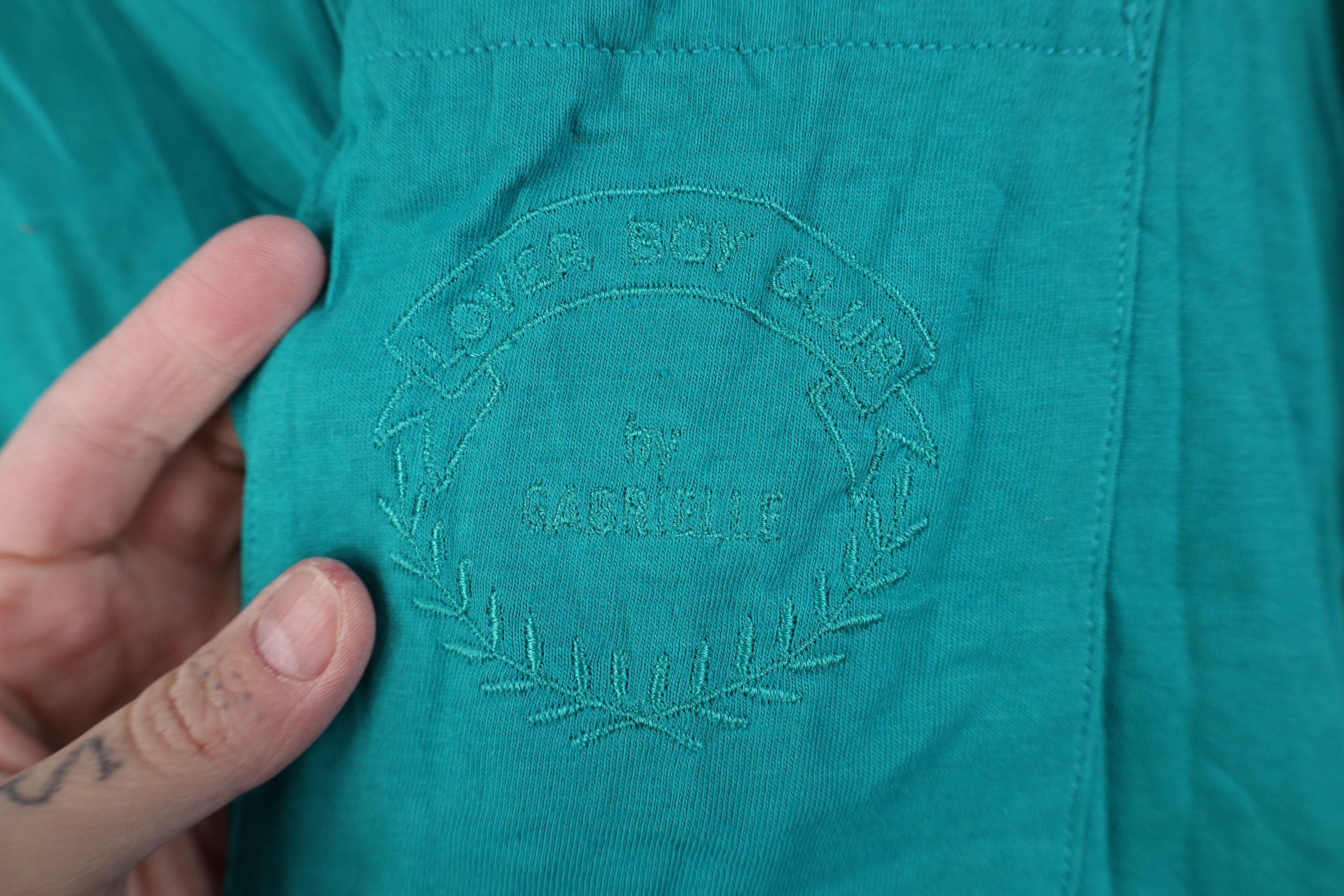 Vintage Vintage 90s Streetwear Club Baggy Fit Henley T-Shirt Teal Size M / US 6-8 / IT 42-44 - 4 Thumbnail