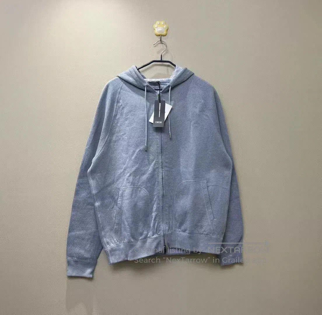 Dior dior logo cashmere coat in dust blue. Size US XXL / EU 58 / 5 - 1 Thumbnail