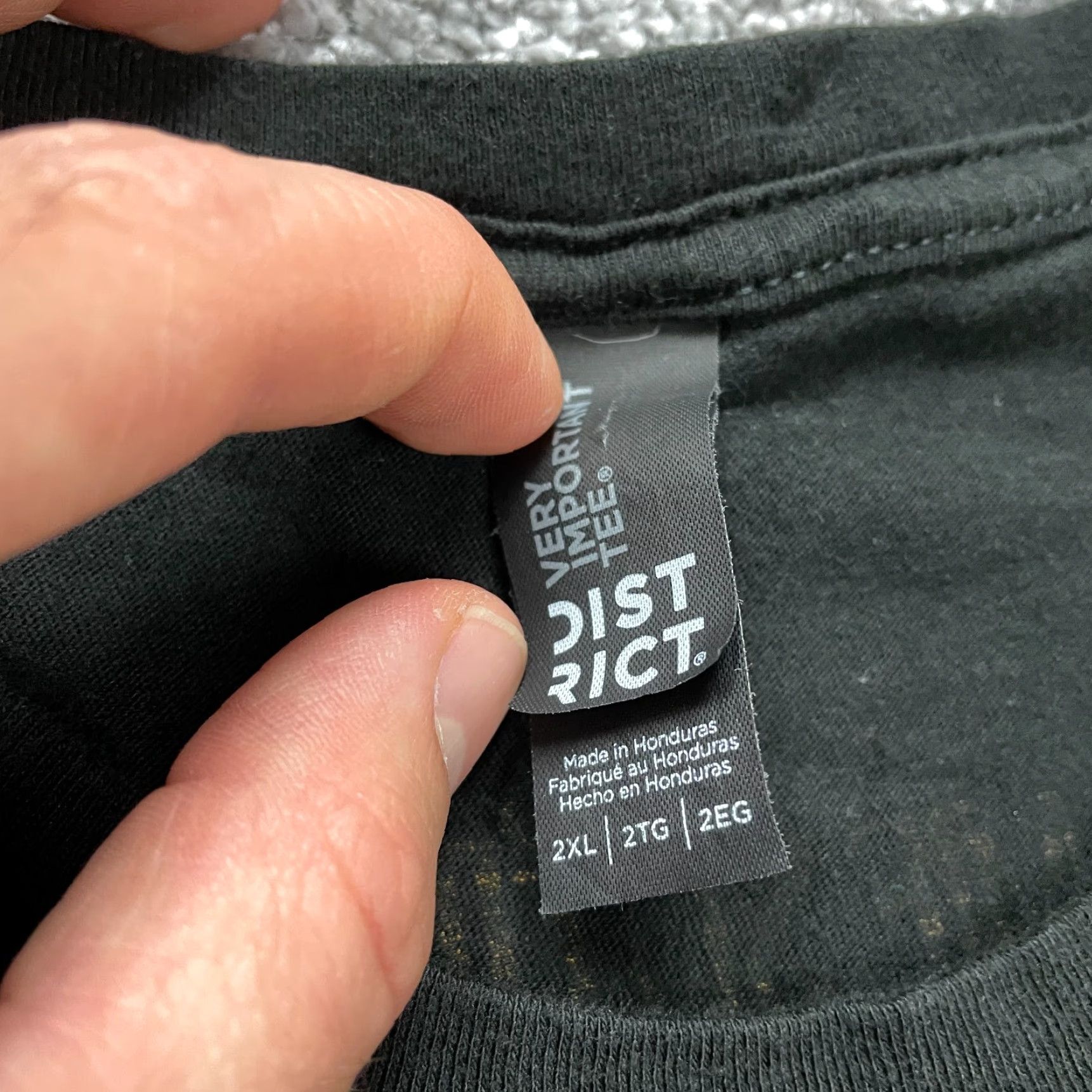 Vintage District Very Important Tee T-Shirt Unisex 2XL Black Graphic Cotton Short Sleeve Crew Neck Shirt Adults Mens Womens Blend Regular Size US XXL / EU 58 / 5 - 6 Thumbnail