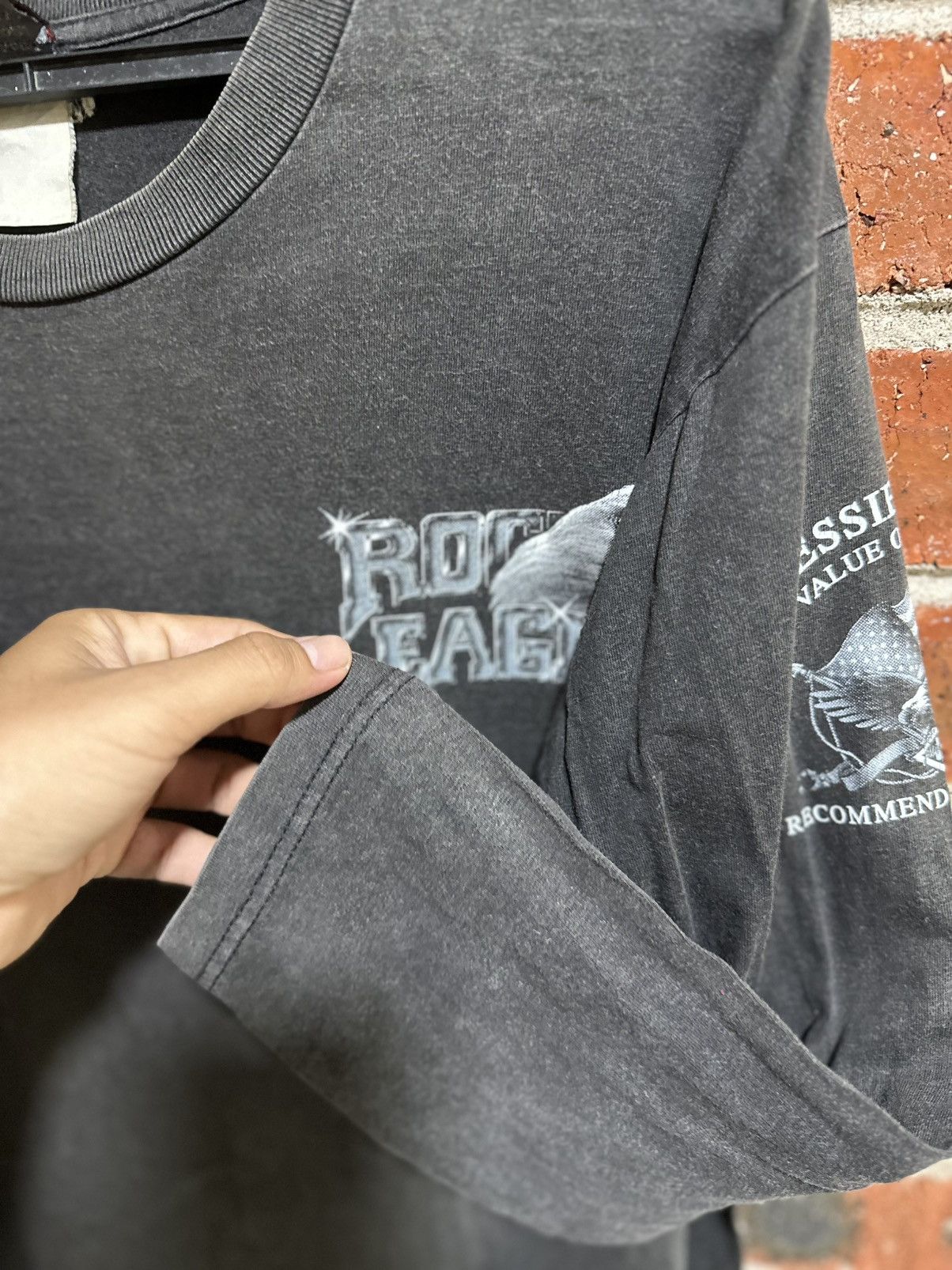 Sears Vintage Rock Eagle Faded Long Sleeve Tee Size US L / EU 52-54 / 3 - 8 Thumbnail