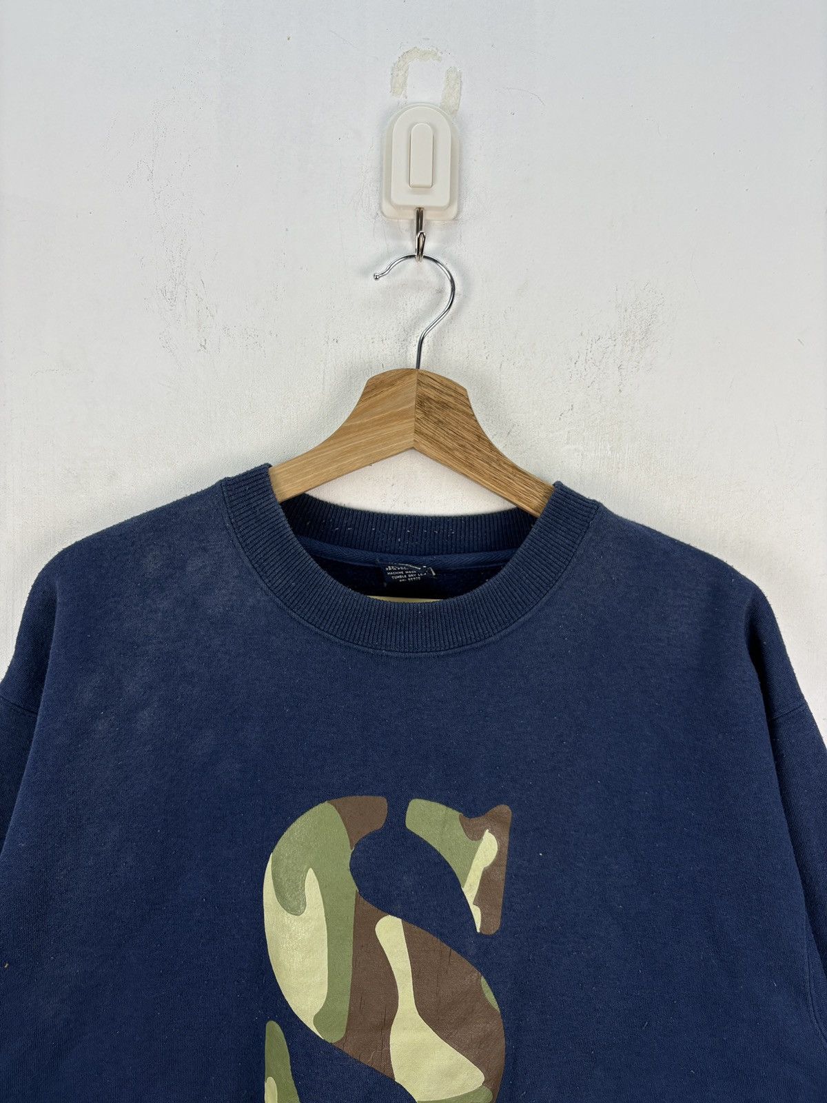 Stussy Vintage 90s Stussy S Logo Camo Sweatshirt Size US M / EU 48-50 / 2 - 2 Thumbnail