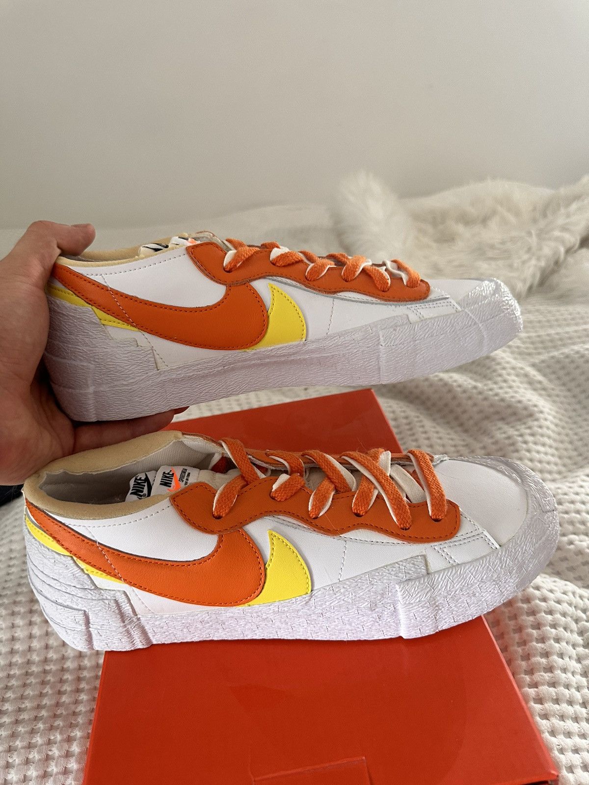 Nike × Sacai Nike Blazer Low Sacai Magma Orange Size US 10.5 / EU 43-44 - 4 Thumbnail
