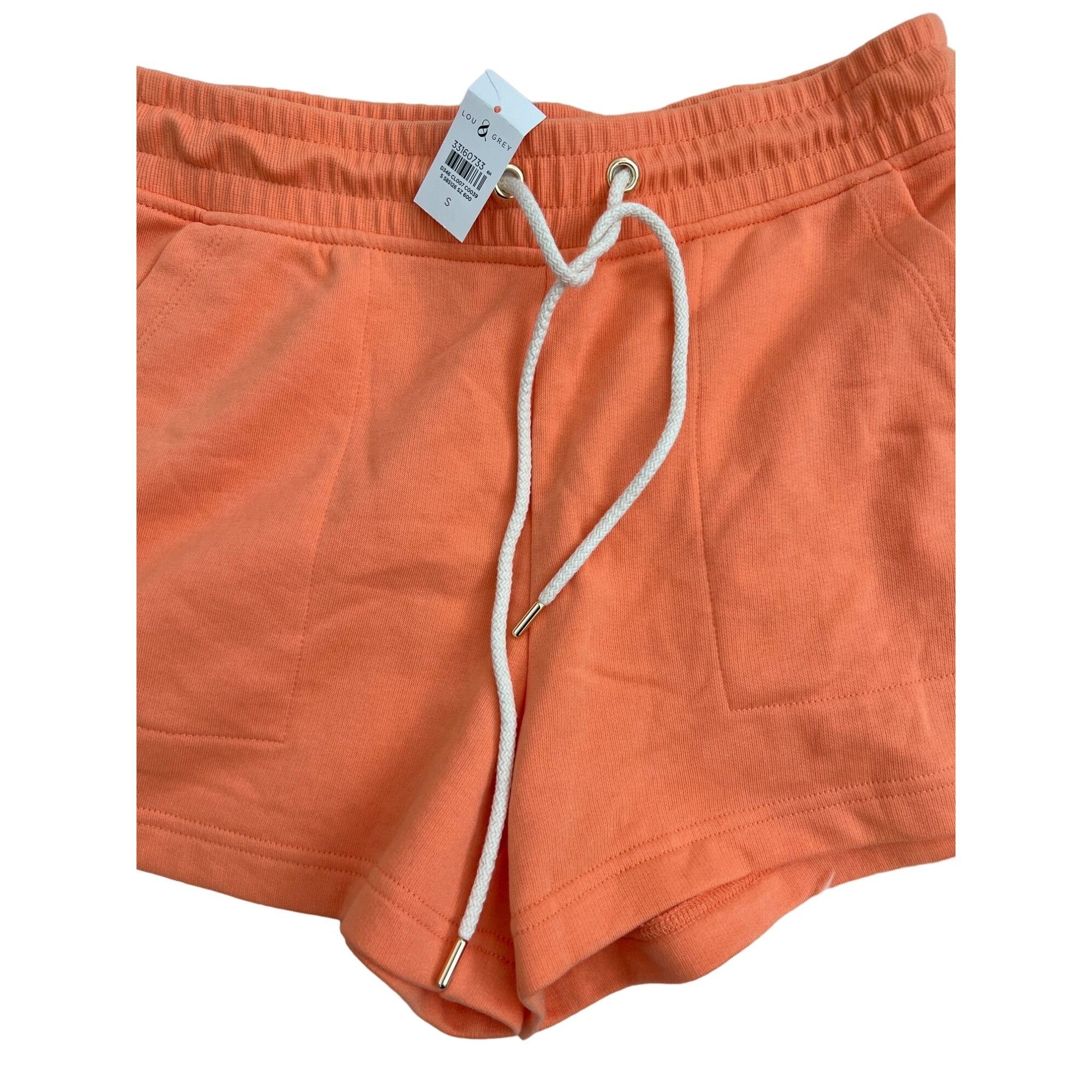 Lou & Grey Lou & Grey Cozy Cotton Terry Shorts Bright Clementine Drawst Size 28" / US 6 / IT 42 - 5 Thumbnail