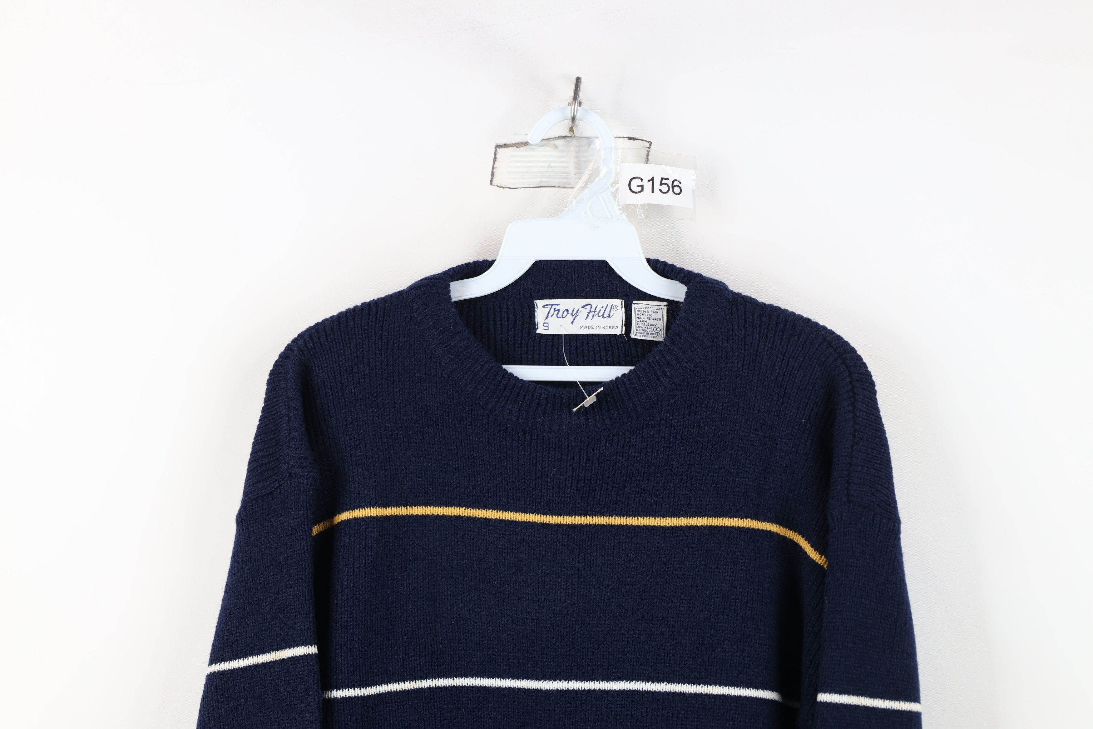 Vintage Deadstock Vintage 70s Streetwear Knit Crewneck Sweater Size US S / EU 44-46 / 1 - 2 Thumbnail