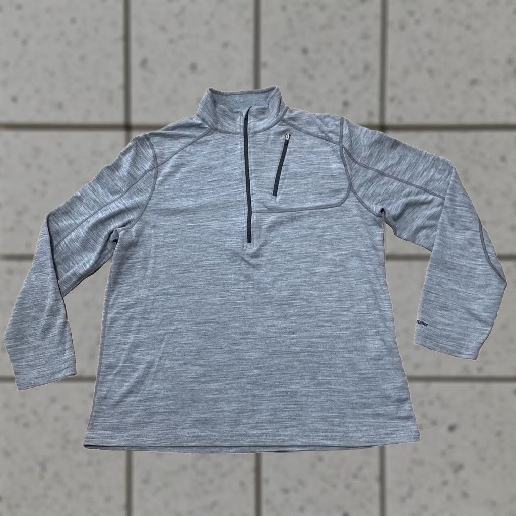 Vintage Terramar Mens XL Pullover Wool Blend 1/4 Zip Thermal Sweater Gray Size US XL / EU 56 / 4 - 1 Thumbnail