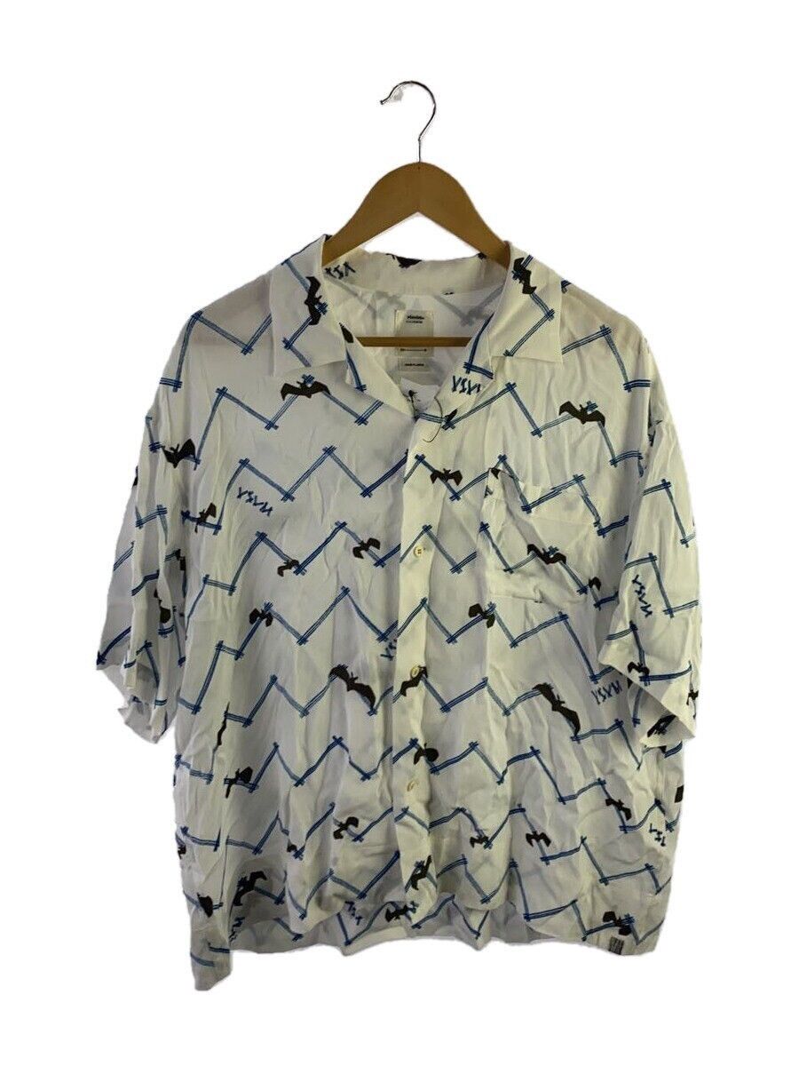 Visvim White Rayon Short Sleeve Shirt Allover Pattern Size US L / EU 52-54 / 3 - 1 Thumbnail