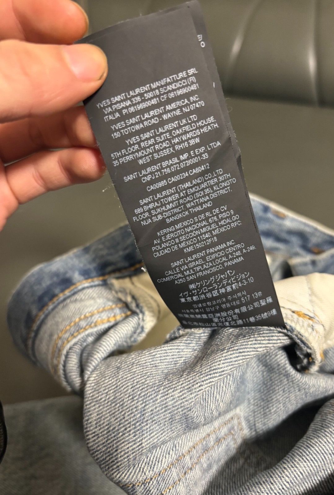 Saint Laurent Paris Saint Laurent SLP 2022FW Straight Single-Knee Slashed Jeans Size US 31 - 7 Thumbnail