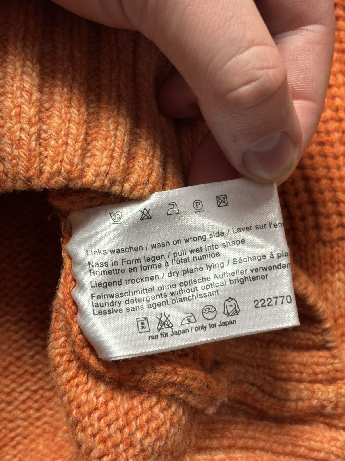 Carlo Colucci Carlo Colucci Sweater Cable Knit Wool Vintage Orange Mens 52 Size US L / EU 52-54 / 3 - 10 Thumbnail