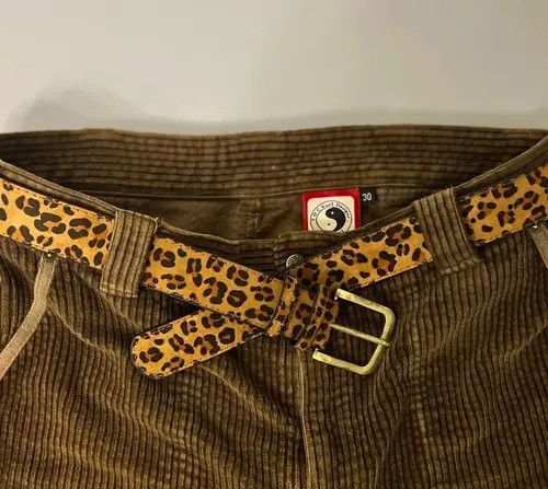 Japanese Brand 2000s leopard cheetah print belt Size 32 - 6 Thumbnail