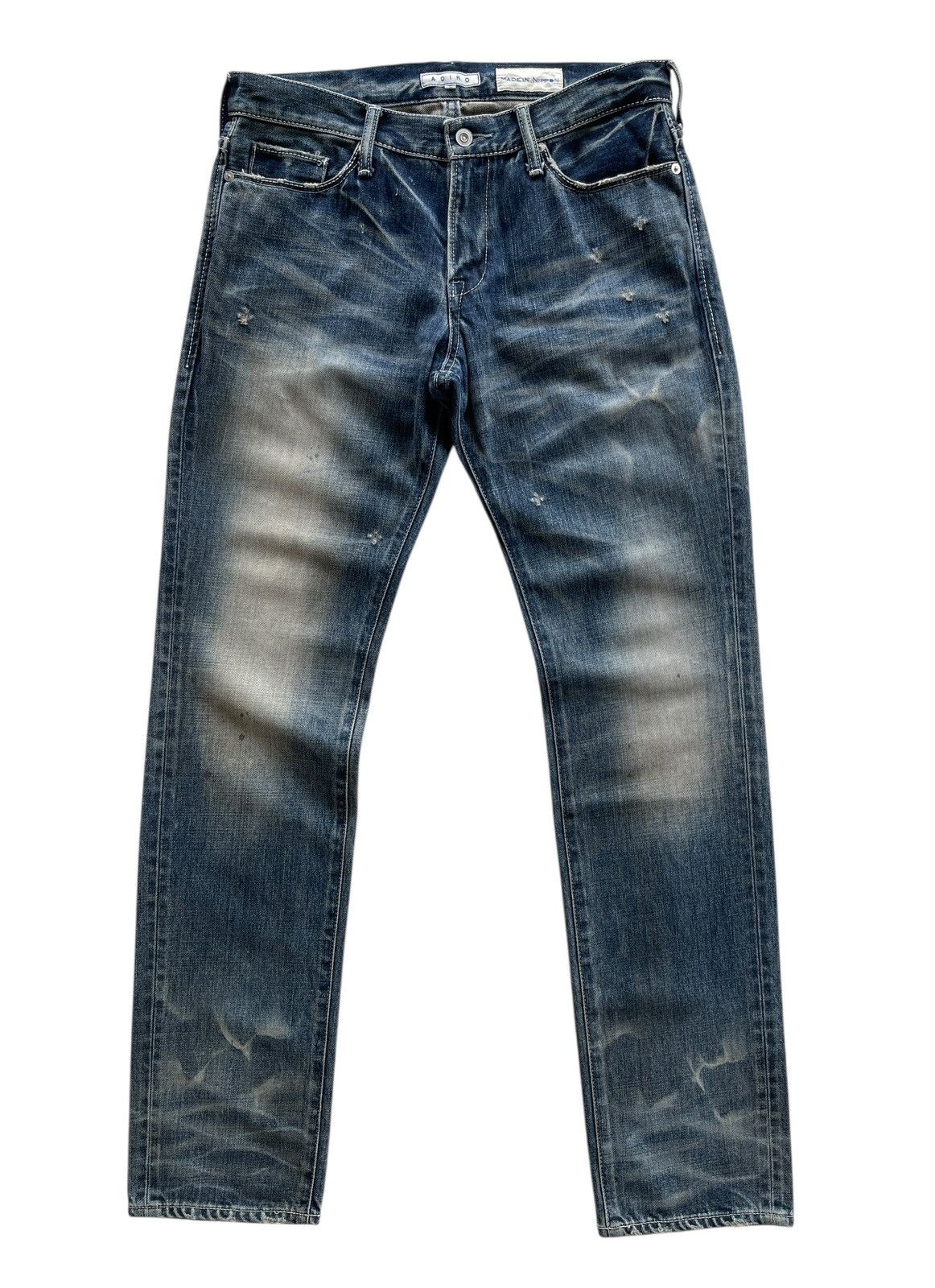 Japanese Brand AOIRO Japan Distressed Denim Size US 33 - 1 Thumbnail