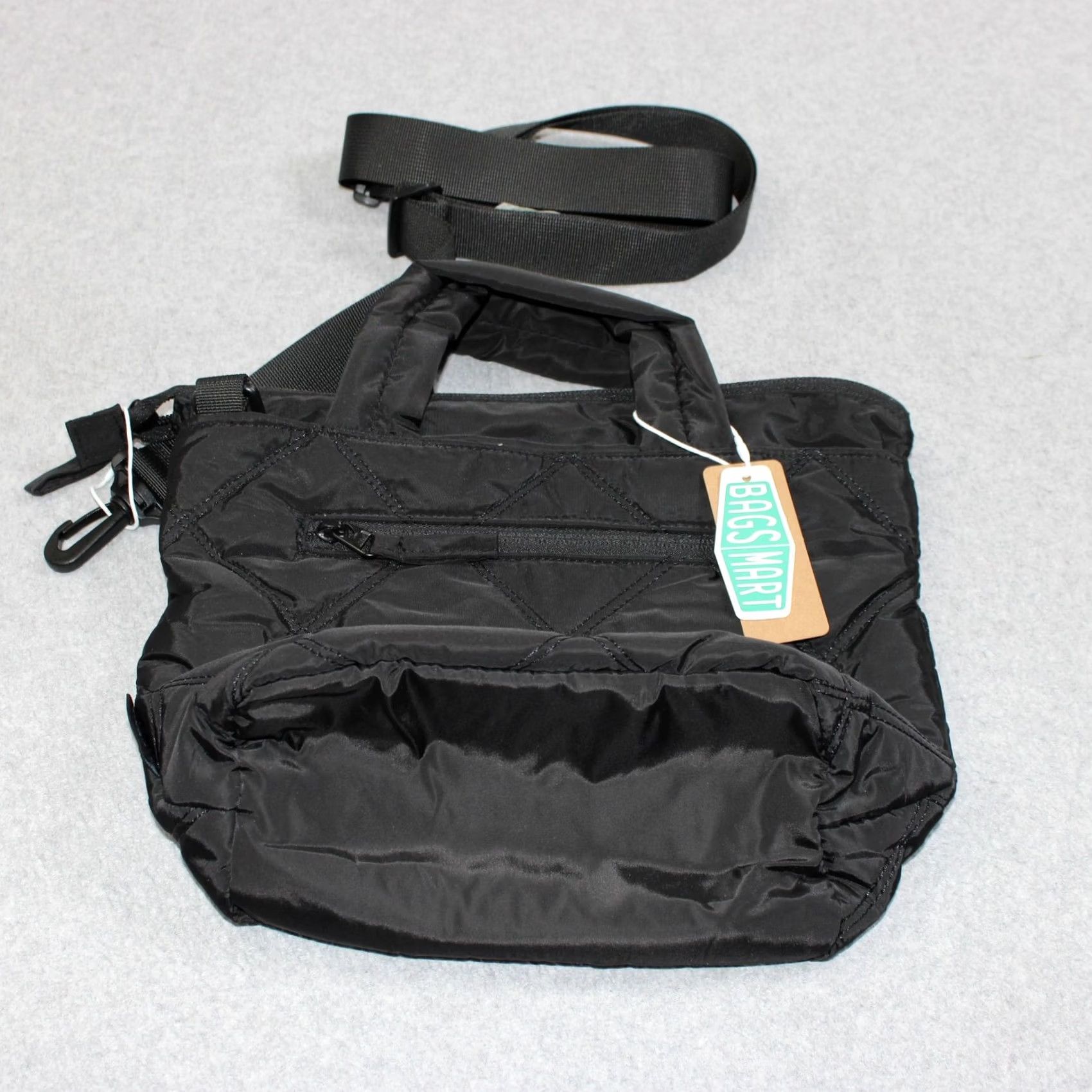 Vintage BAGSMART Crossbody Bag Women Small Black Quilted Nylon Zip Purse Travel Packable Size ONE SIZE - 2 Thumbnail
