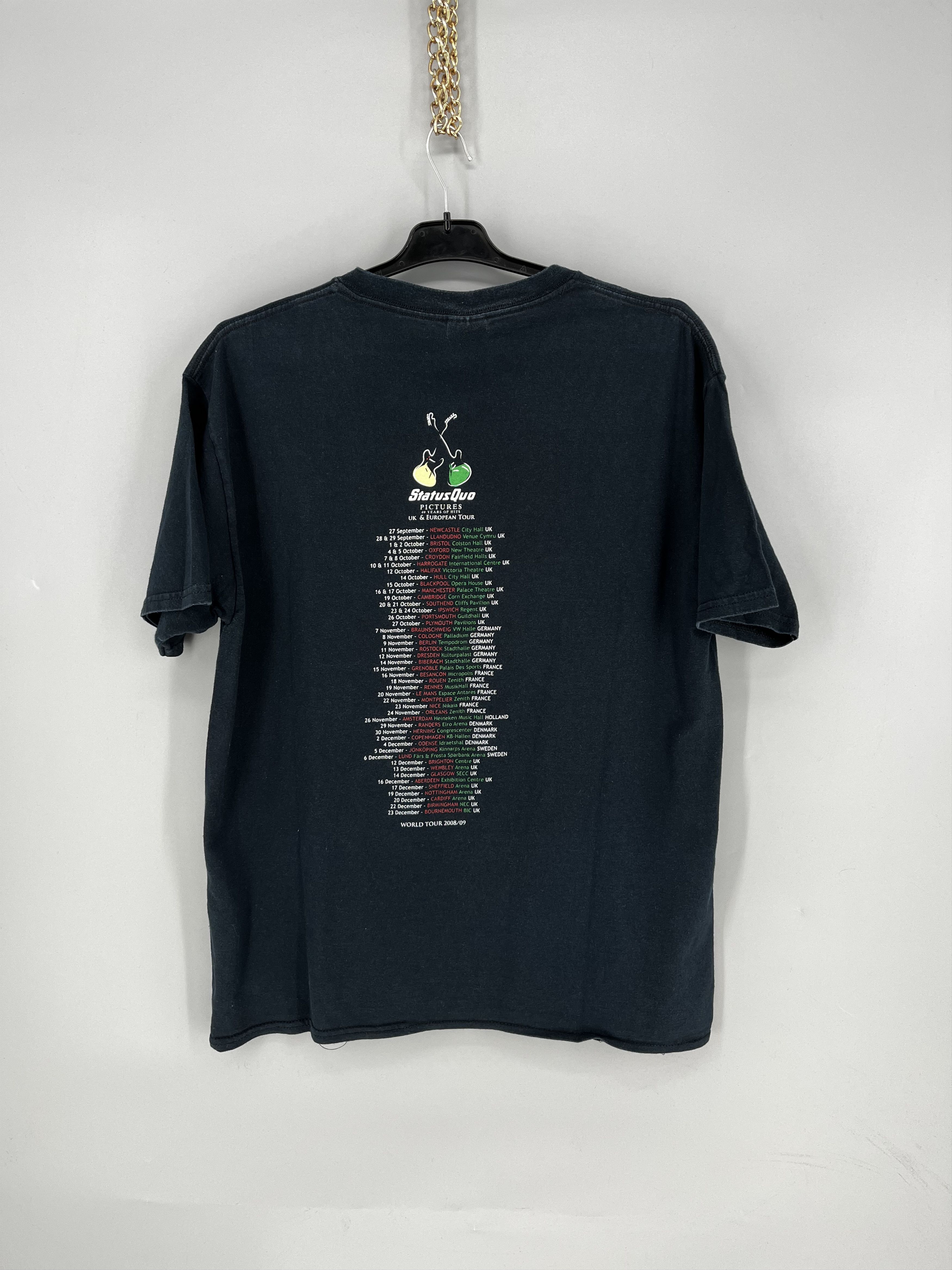 Band Tees Status Quo 2008 Vintage Tour Rock Band Tee Size L Size US L / EU 52-54 / 3 - 8 Thumbnail