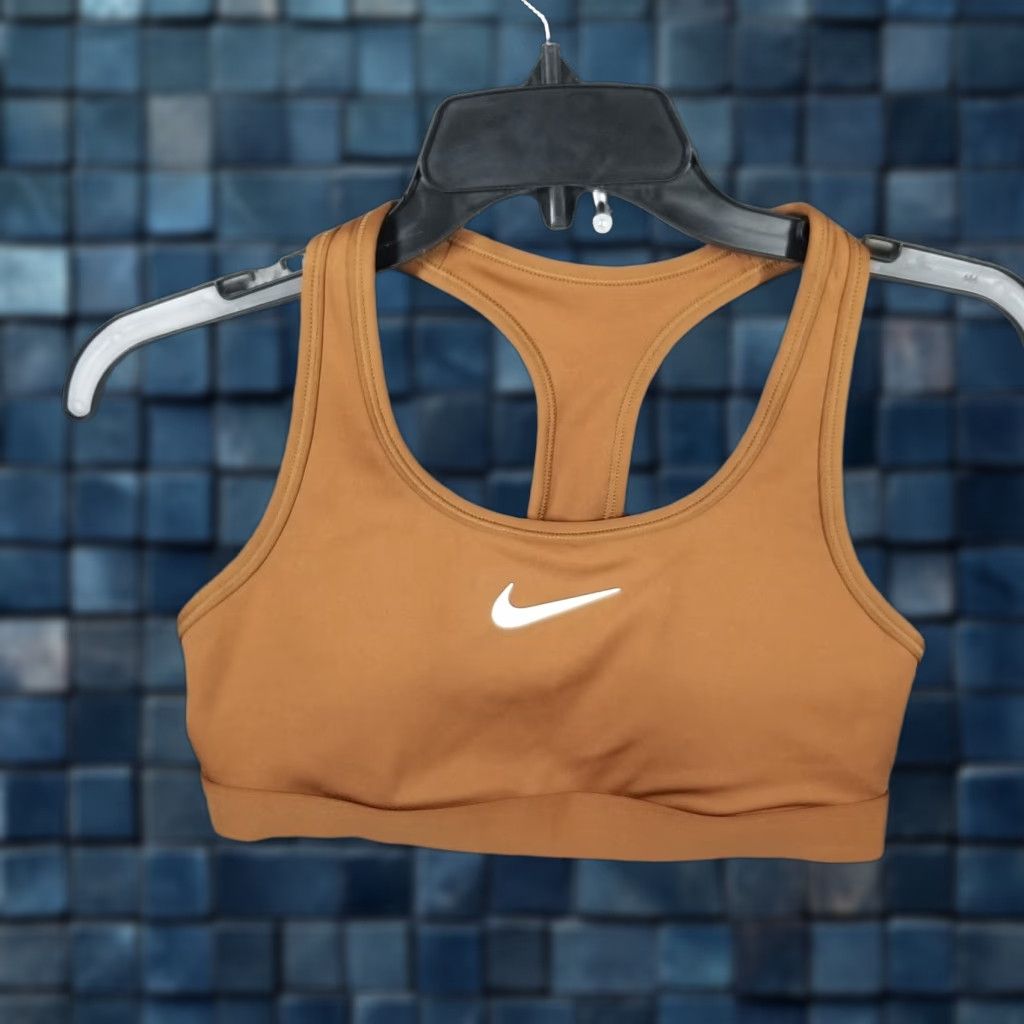 Nike Nike Dri-FIT Swoosh Sports Bra Women’s Brown Polyester Spandex Top DX6821-281 Training Athletic Dry-FIT Bra Nike Size S / US 4 / IT 40 - 1 Thumbnail