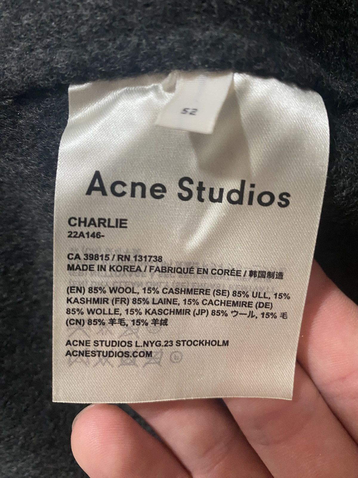 Acne Studios Charlie Coat Size US L / EU 52-54 / 3 - 6 Thumbnail