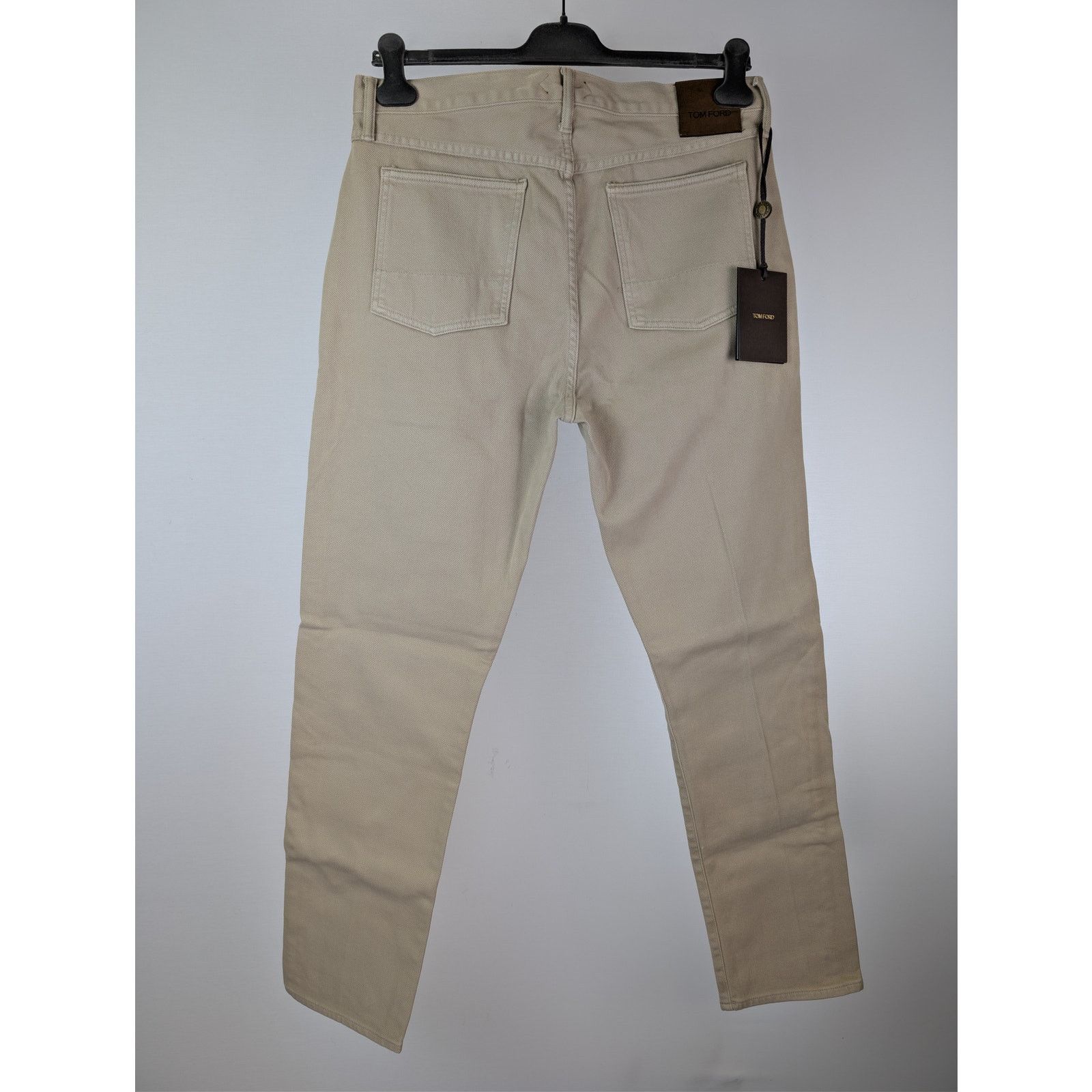 Tom Ford o1rshd1 Tapered Cotton Chino Jeans in Beige Size US 34 / EU 50 - 10 Thumbnail