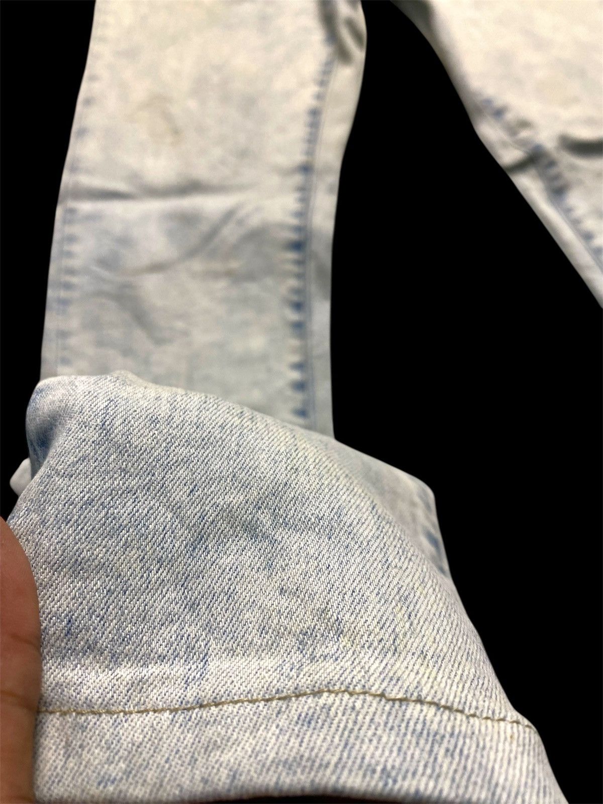 Japanese Brand Skinny Acid Wash Uniqlo Jeans Size 34" / US 12 / IT 48 - 7 Thumbnail