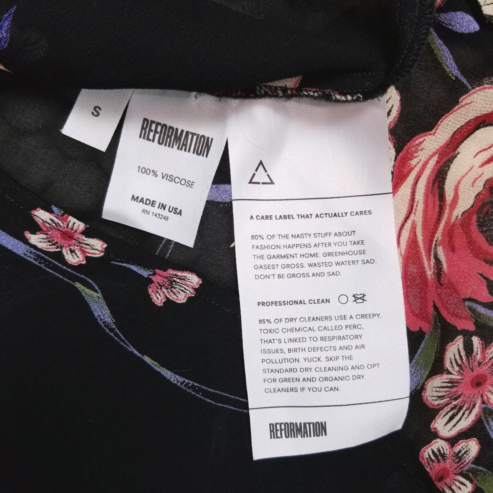 Reformation Reformation Cold Shoulder Sheer Floral Blouse Sz Small Size S / US 4 / IT 40 - 8 Thumbnail