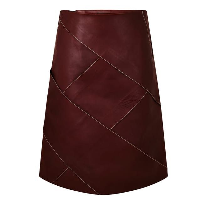 Bottega Veneta Bottega Veneta Bv Skirt in Red Size 27" / US 4 / IT 40 - 1 Thumbnail