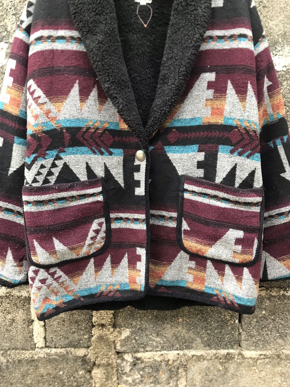 Japanese Brand ⚡️Vintage Southwestern Titicaca Navajo Patterned Coat Jacket Size US XL / EU 56 / 4 - 3 Thumbnail