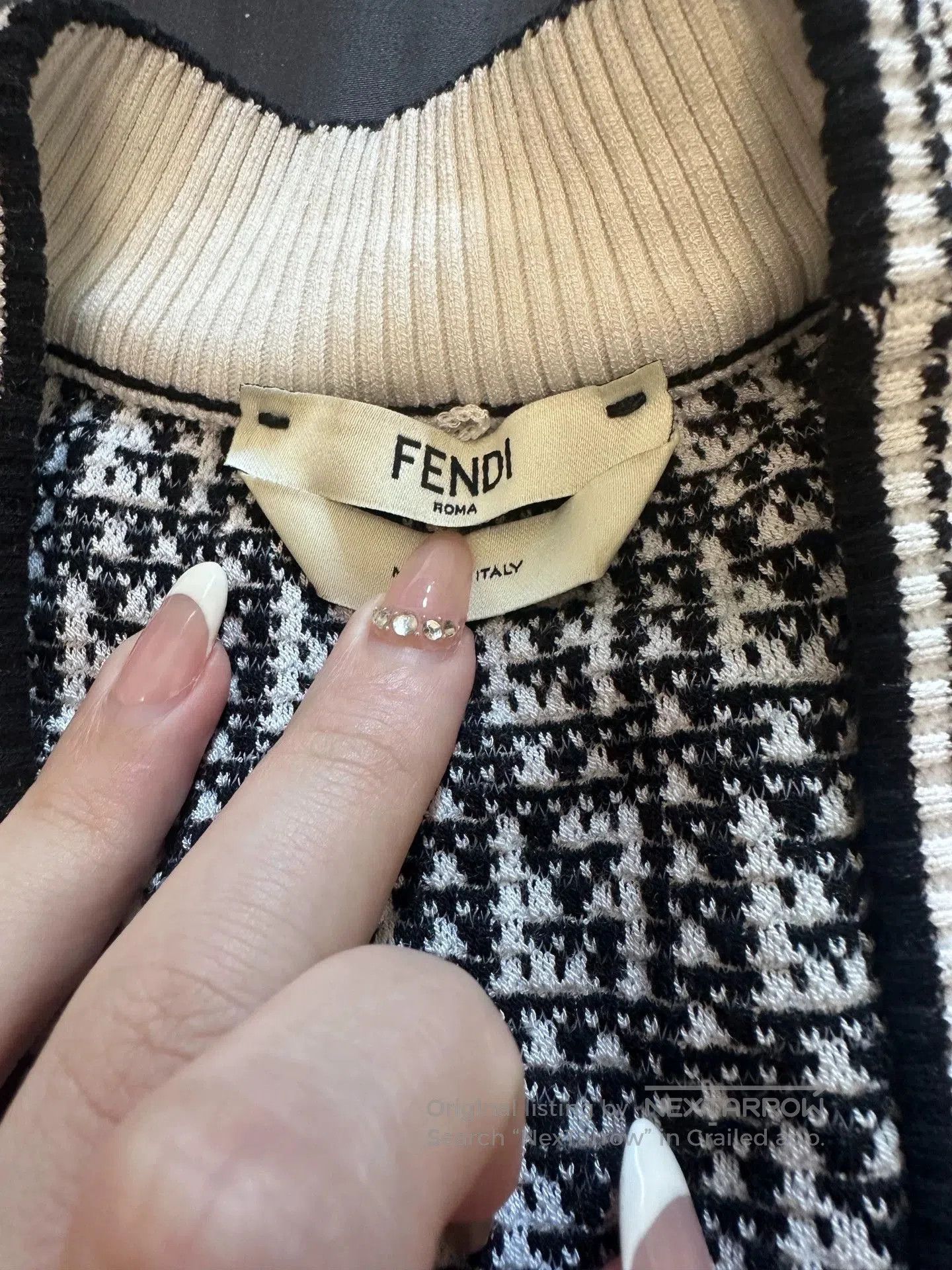 Fendi fendi patterned knit cardigan size 36. Size US XS / EU 42 / 0 - 3 Thumbnail