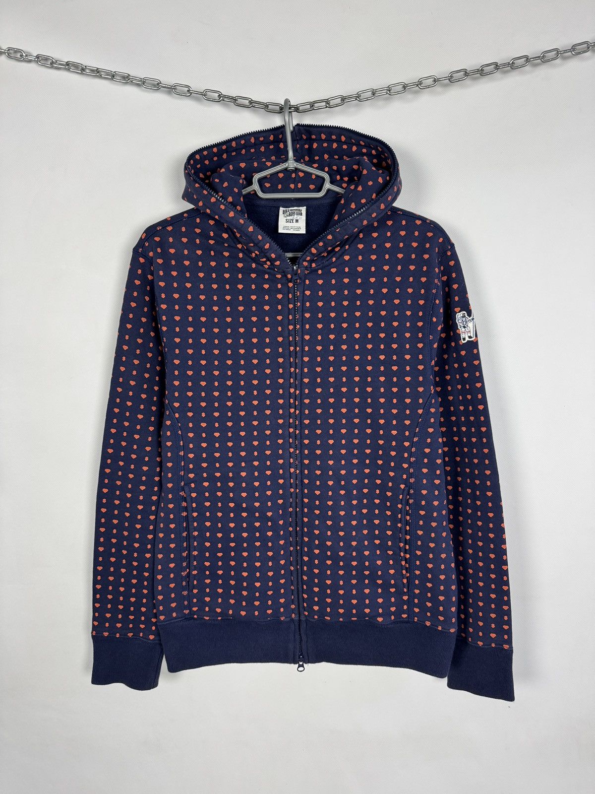 Billionaire Boys Club Billionaire Boys Club Full Zip Hoodie Heart Print Y2K Size M Size US M / EU 48-50 / 2 - 1 Thumbnail
