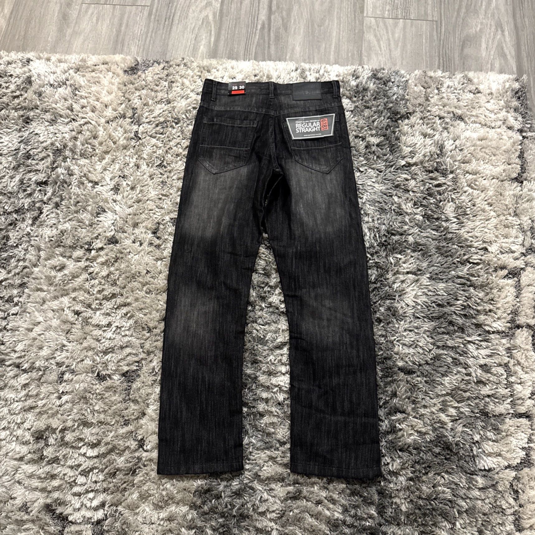 Southpole VINTAGE Southpole Jeans Baggy Deadstock Men’s 29x30 Black Embroidered 90s Y2K Grail Straight Jeans Mens Size US 29 - 2 Thumbnail