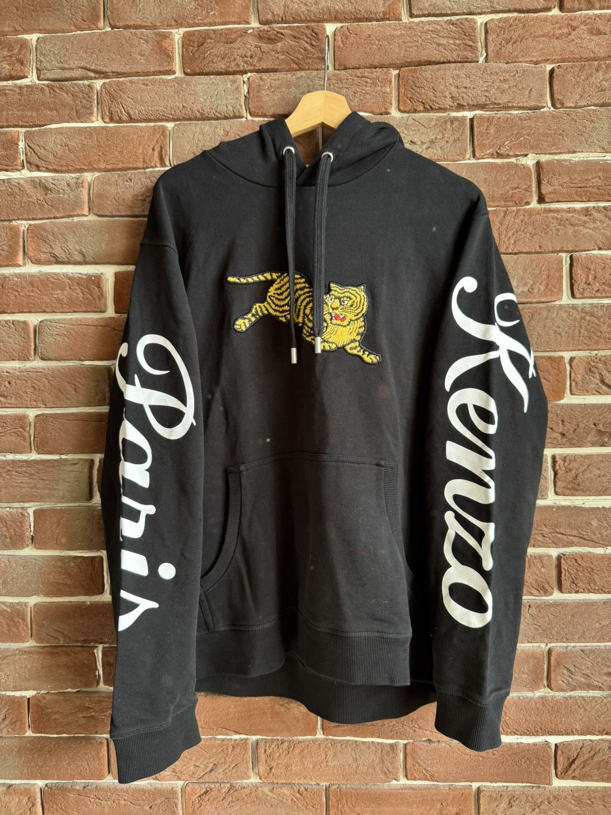 Kenzo Kenzo Paris Print Flying Tiger Hoodie XL Designer hype black Size US XL / EU 56 / 4 - 1 Thumbnail
