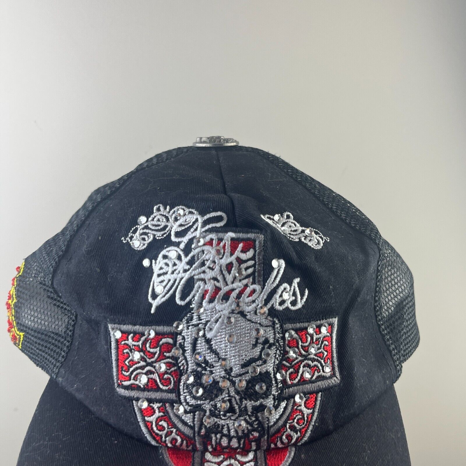 Ed Hardy × Vintage Vintage Y2K Ed Hardy Christian Audigier Skull Cross Snapback Size ONE SIZE - 2 Thumbnail