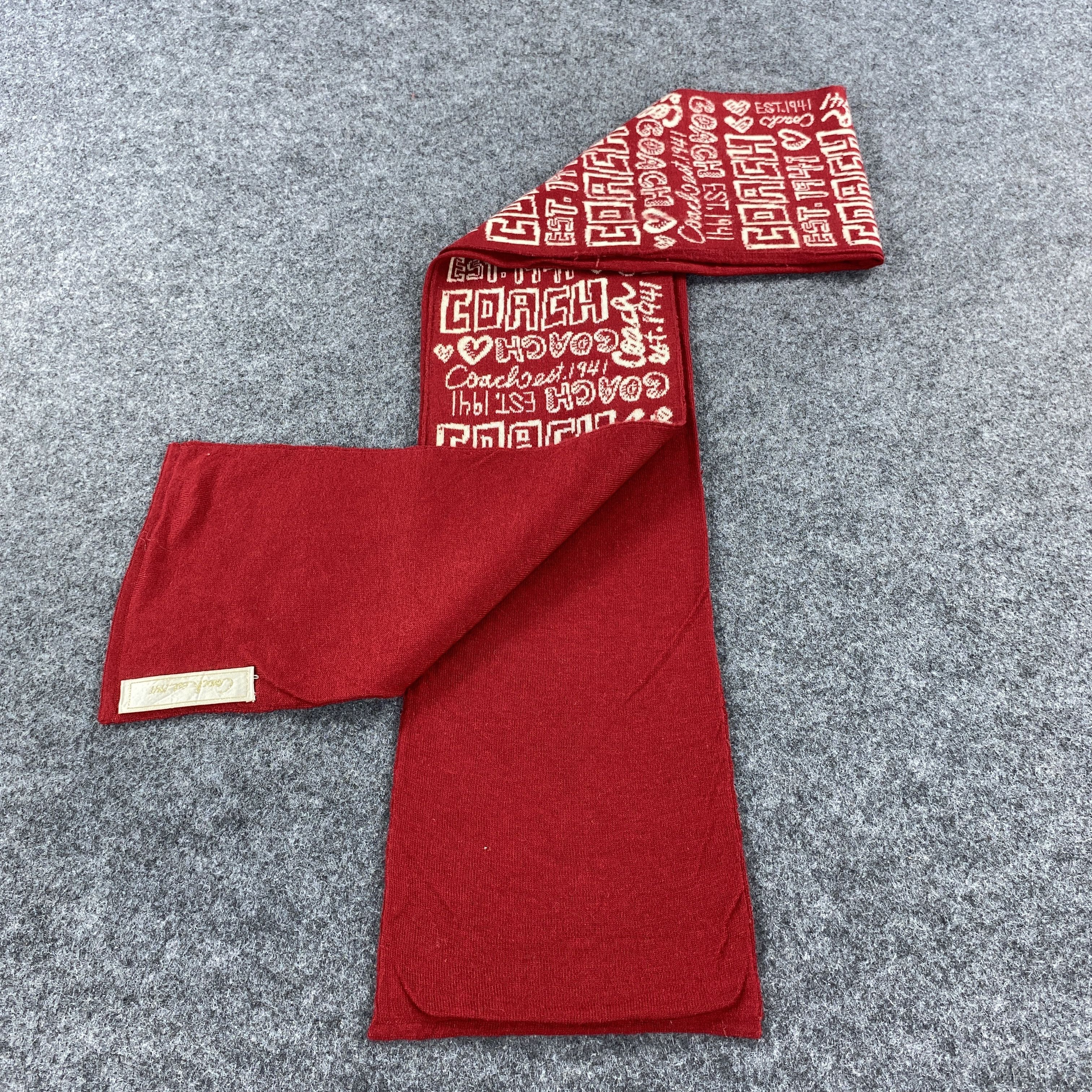 Coach × Vintage Coach Scarf # Muffler # Neckwear # D422 Size ONE SIZE - 5 Thumbnail