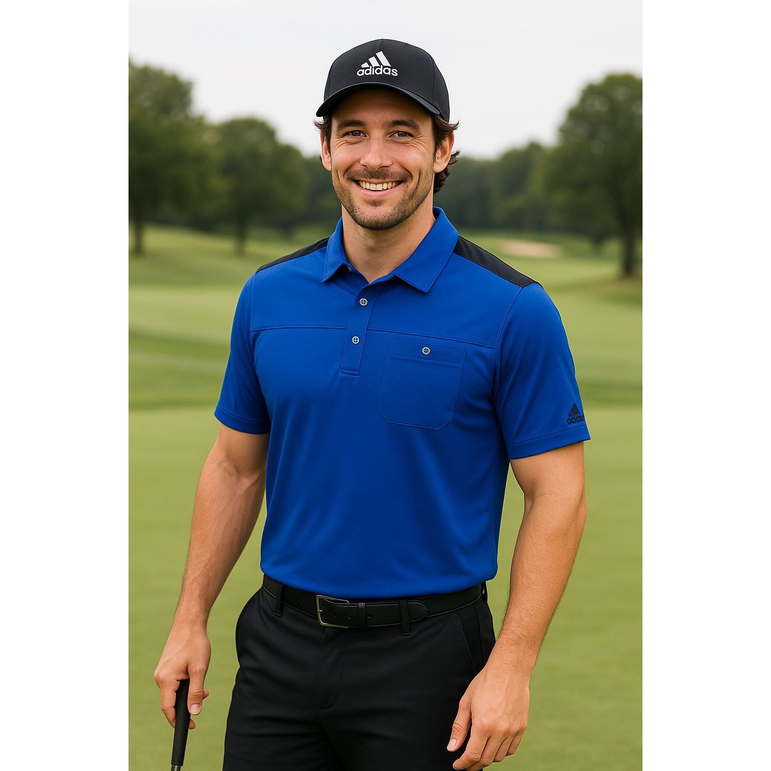 Adidas Adidas Puremotion CoolMax Golf Polo Dark Blue Size Large Mo Size US L / EU 52-54 / 3 - 1 Thumbnail