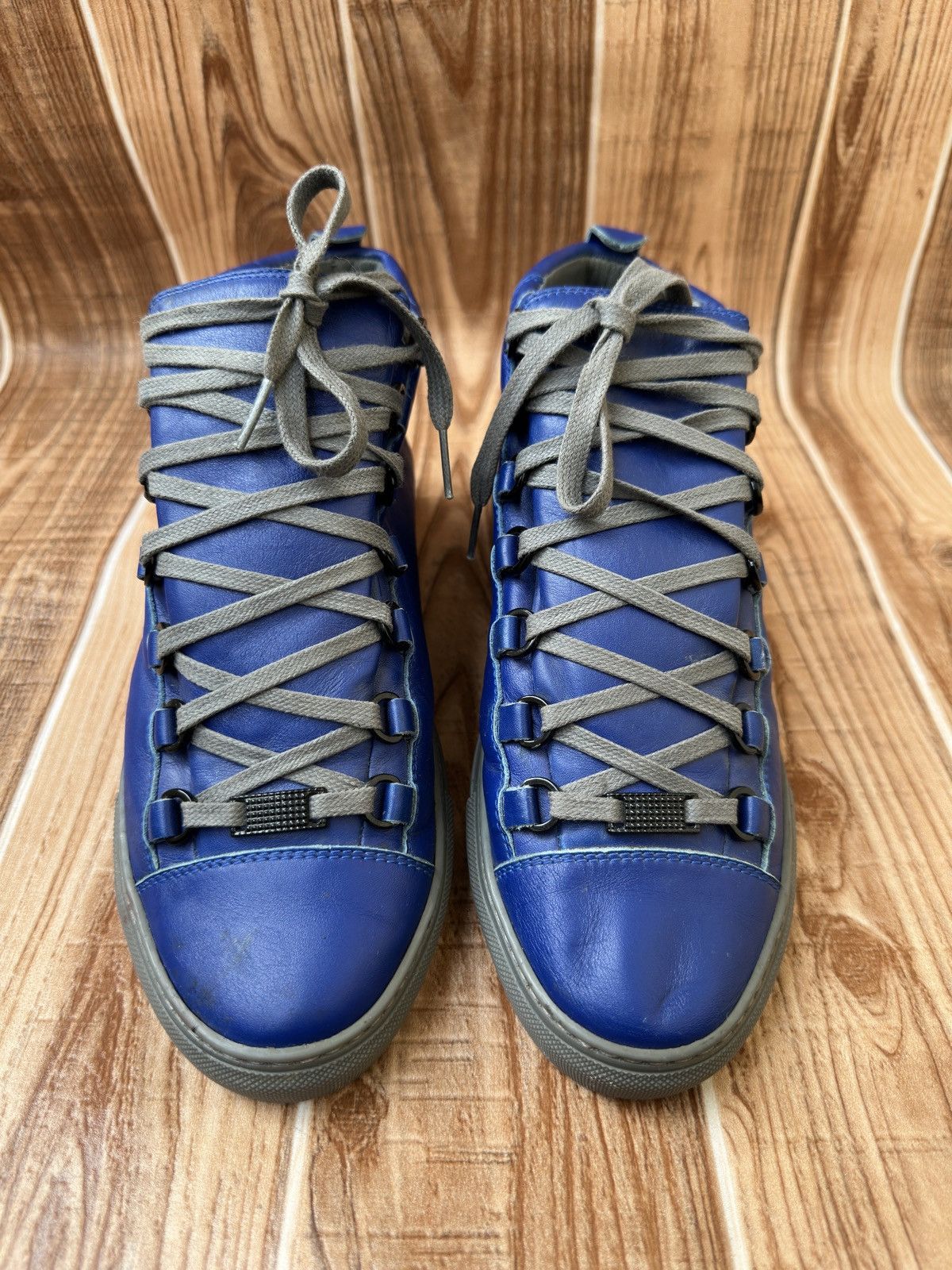 Balenciaga Balenciaga Arena Blue Leather Hightops Size US 7 / EU 40 - 4 Thumbnail
