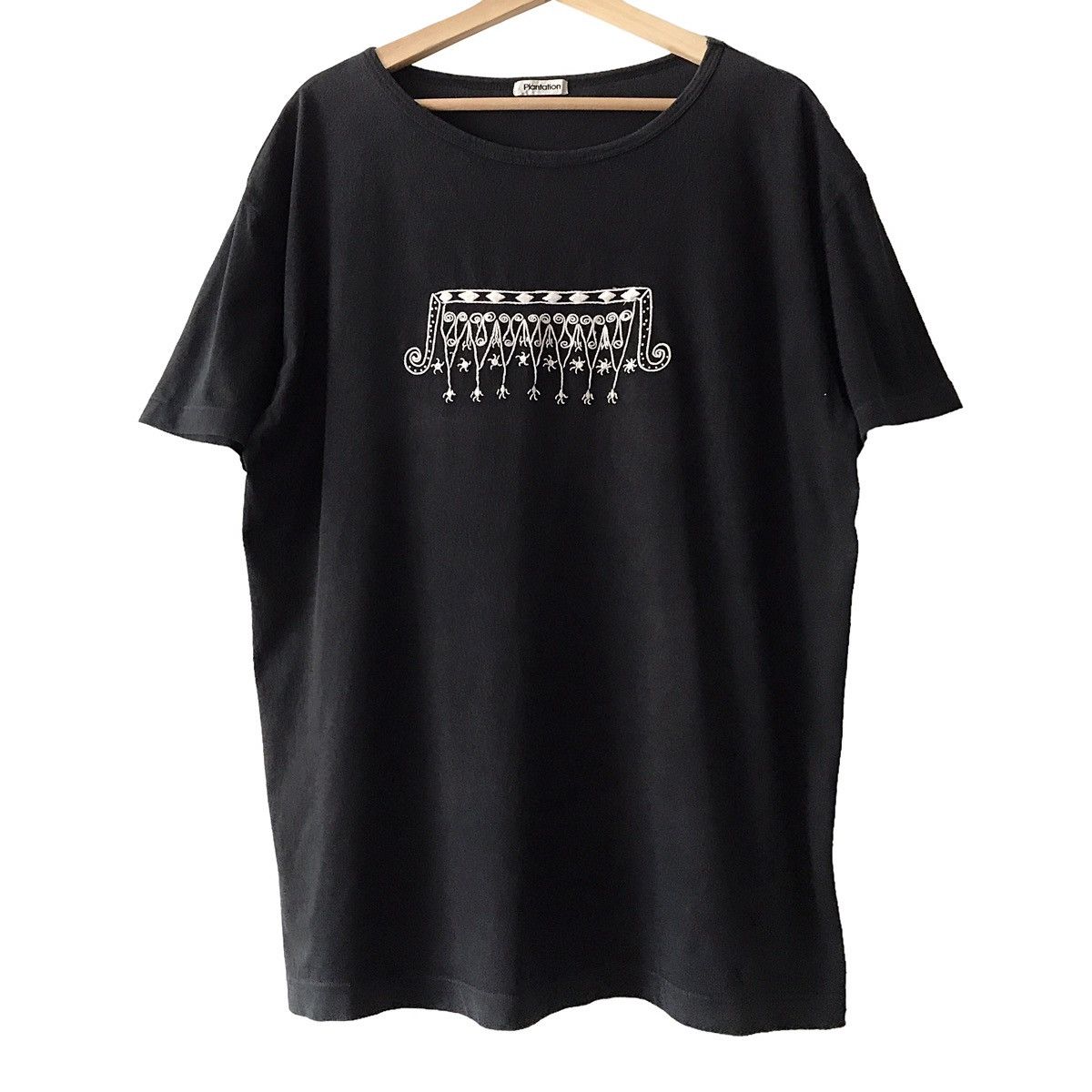 Plantation By Issey Miyake Tribal Embroidery Oversize Tee