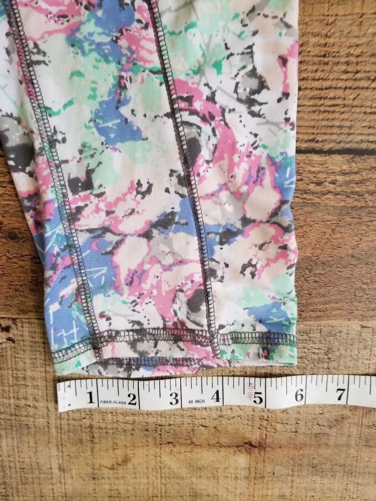 Designer Ikonik Leggings Large Floral Print Fitted Workout Yoga Size 36" / US 14 / IT 50 - 7 Thumbnail