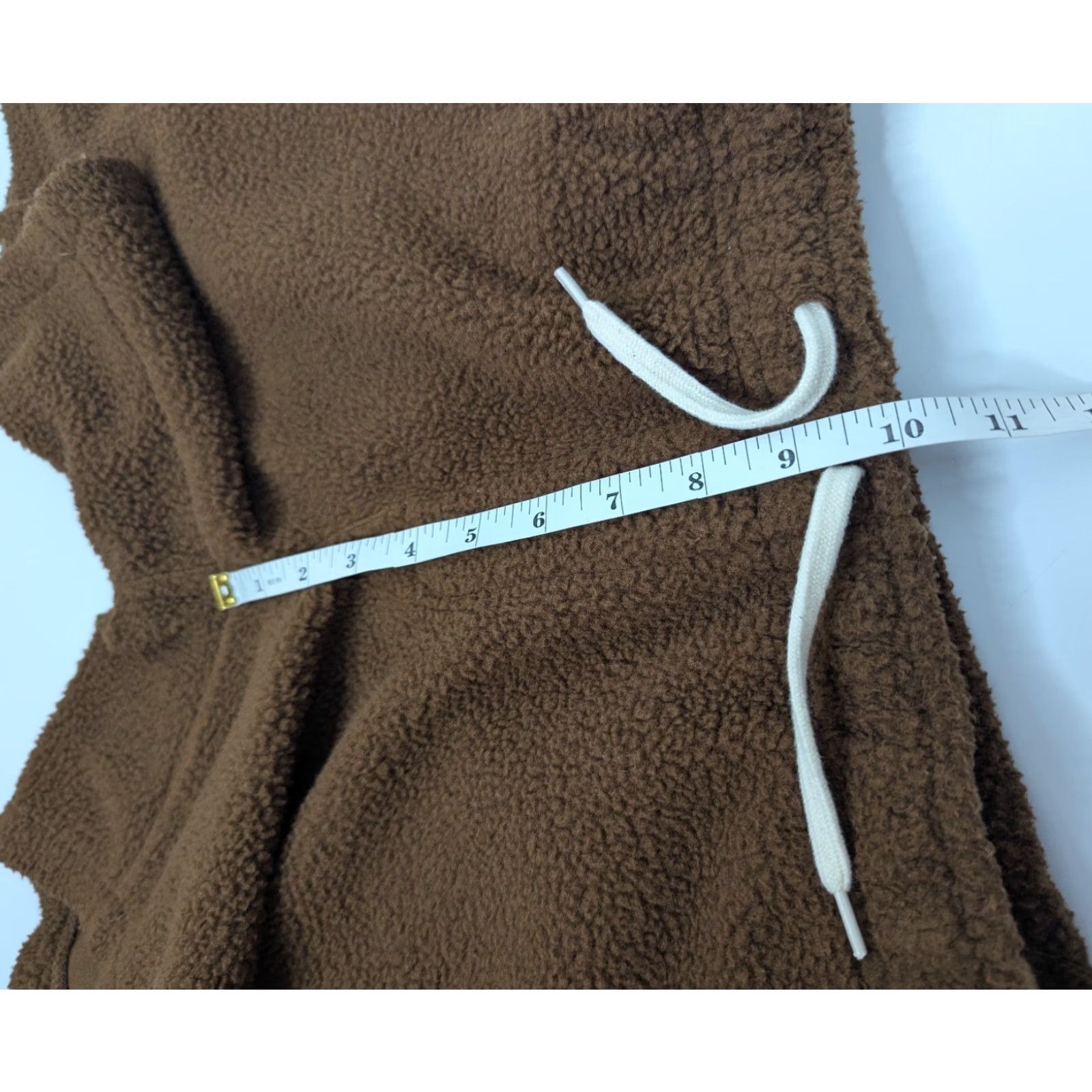 Pacsun Pacsun Drawstring Sherpa Fleece Shorts Brown Men's Small Pockets Beach, Outdoor, Preppy Sl a sh Pocket Elastic Waist Regular Fit s 9 Size US 29 - 4 Thumbnail