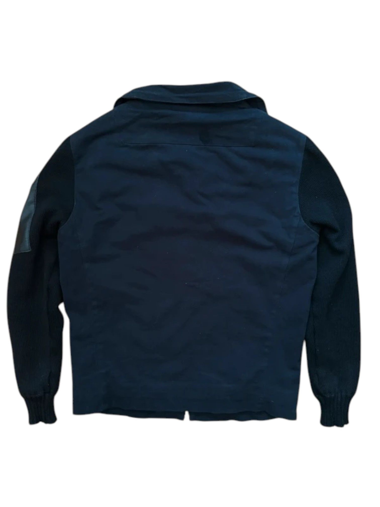 Dirk Bikkembergs Bikkembergs Panelled Zip Jacket Leather Knit Sleeves Size US M / EU 48-50 / 2 - 3 Thumbnail