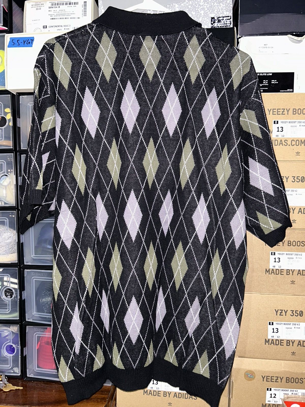 Supreme Supreme Argyle Zip Polo Black FW21 BRAND NEW size XL Size US XL / EU 56 / 4 - 2 Thumbnail