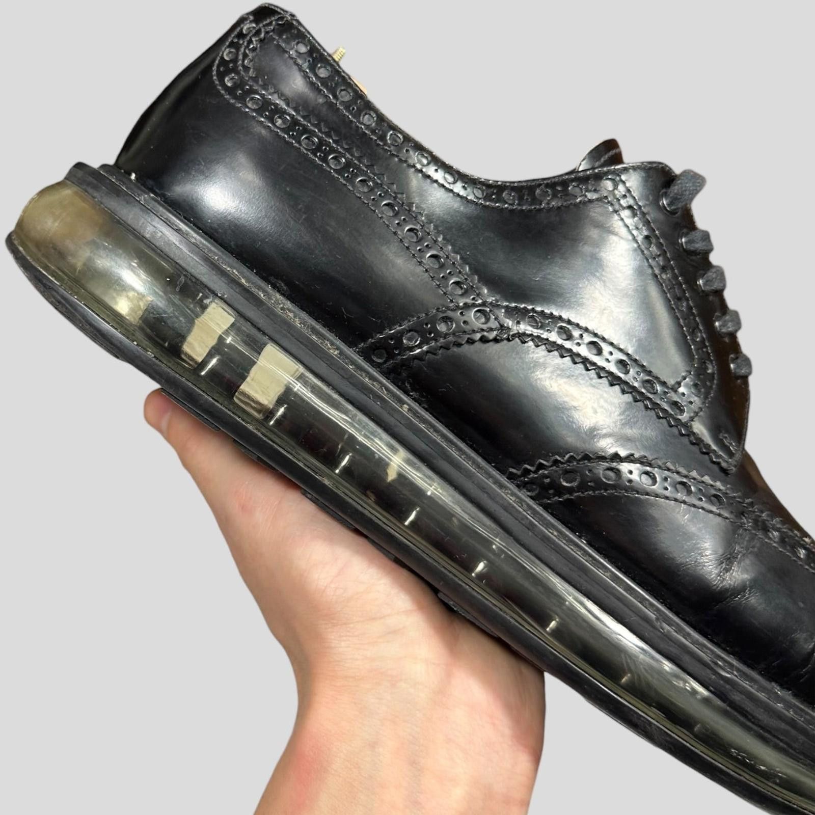 Prada Prada Air Levitate Brogues Black Leather Derby Shoes - UK9 Size US 10 / EU 43 - 11 Thumbnail